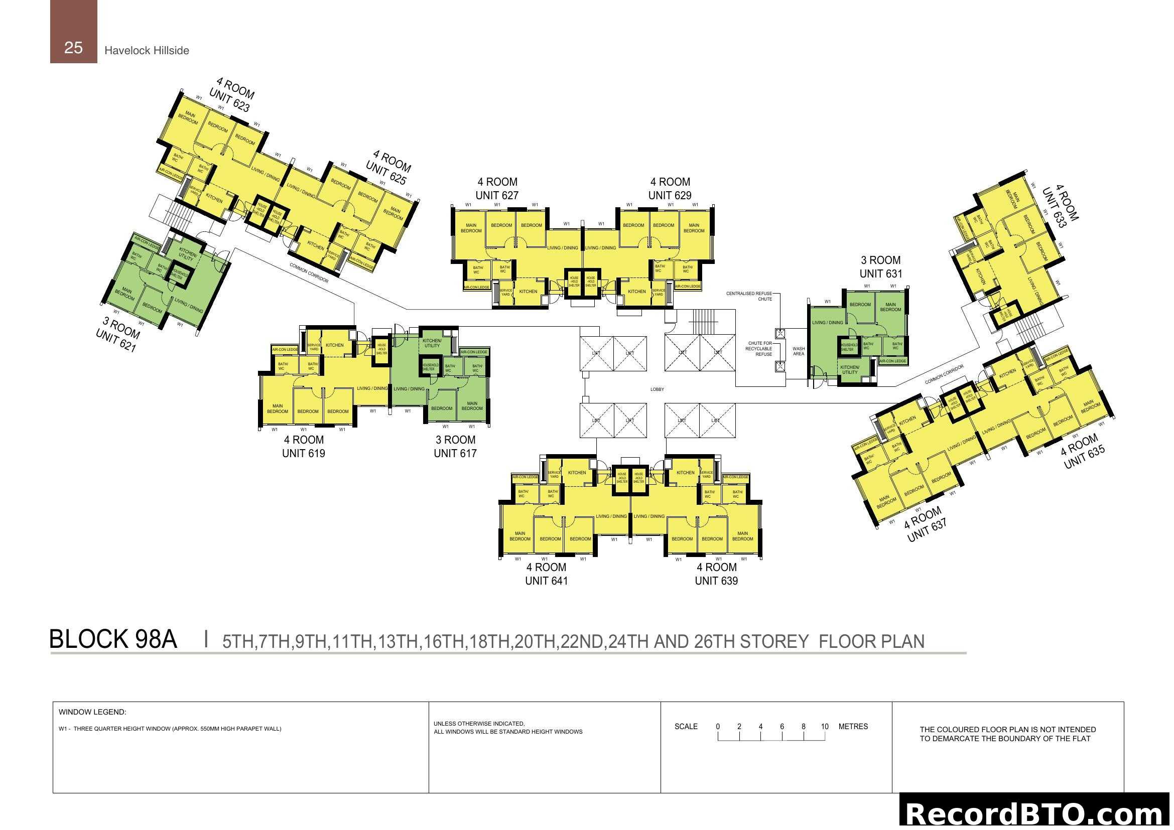 Havelock Hillside Block 98A Floor Plan for Select Storeys