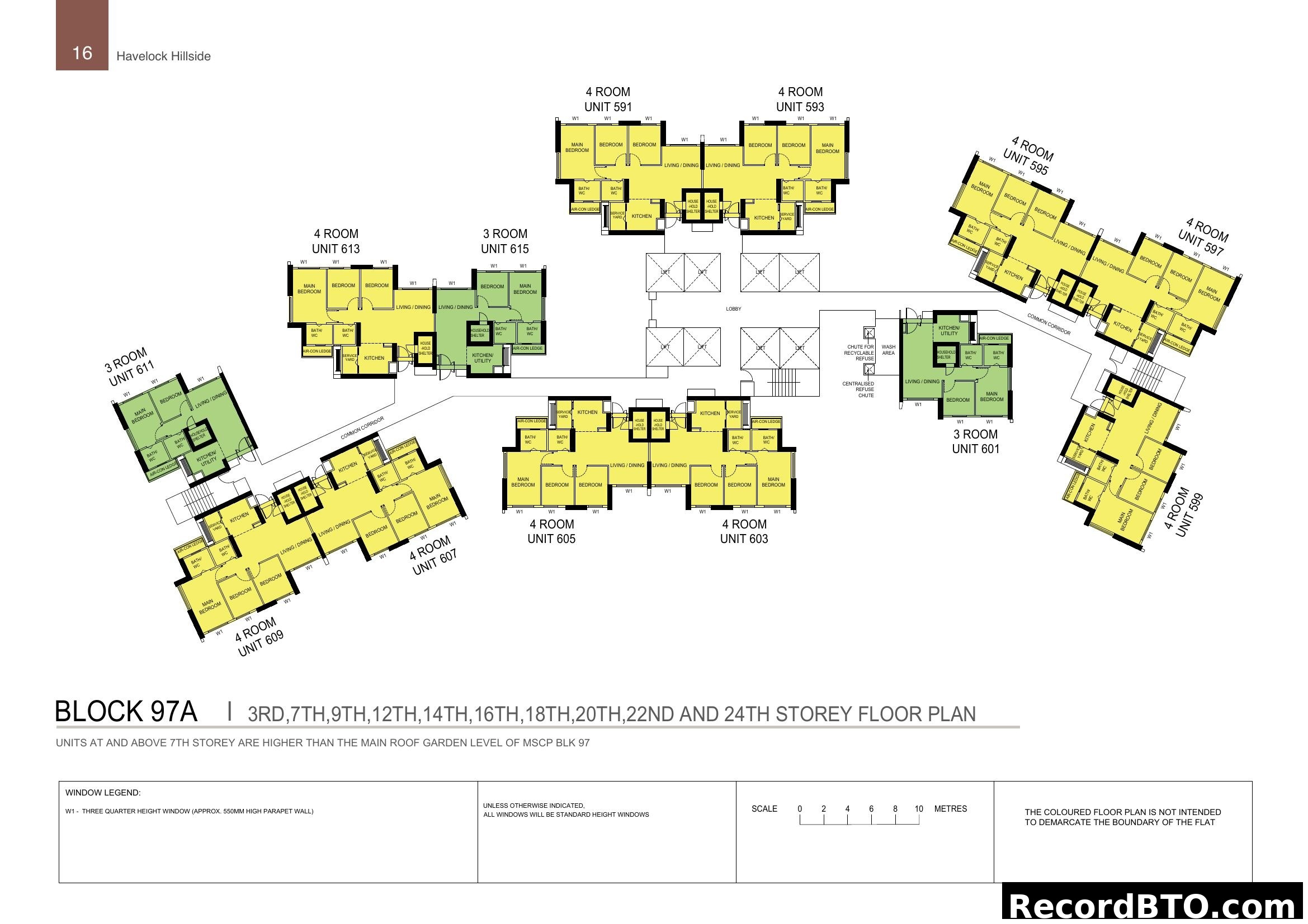 Block 97A Floor Plan (3rd-24th Storey) Havelock Hillside
