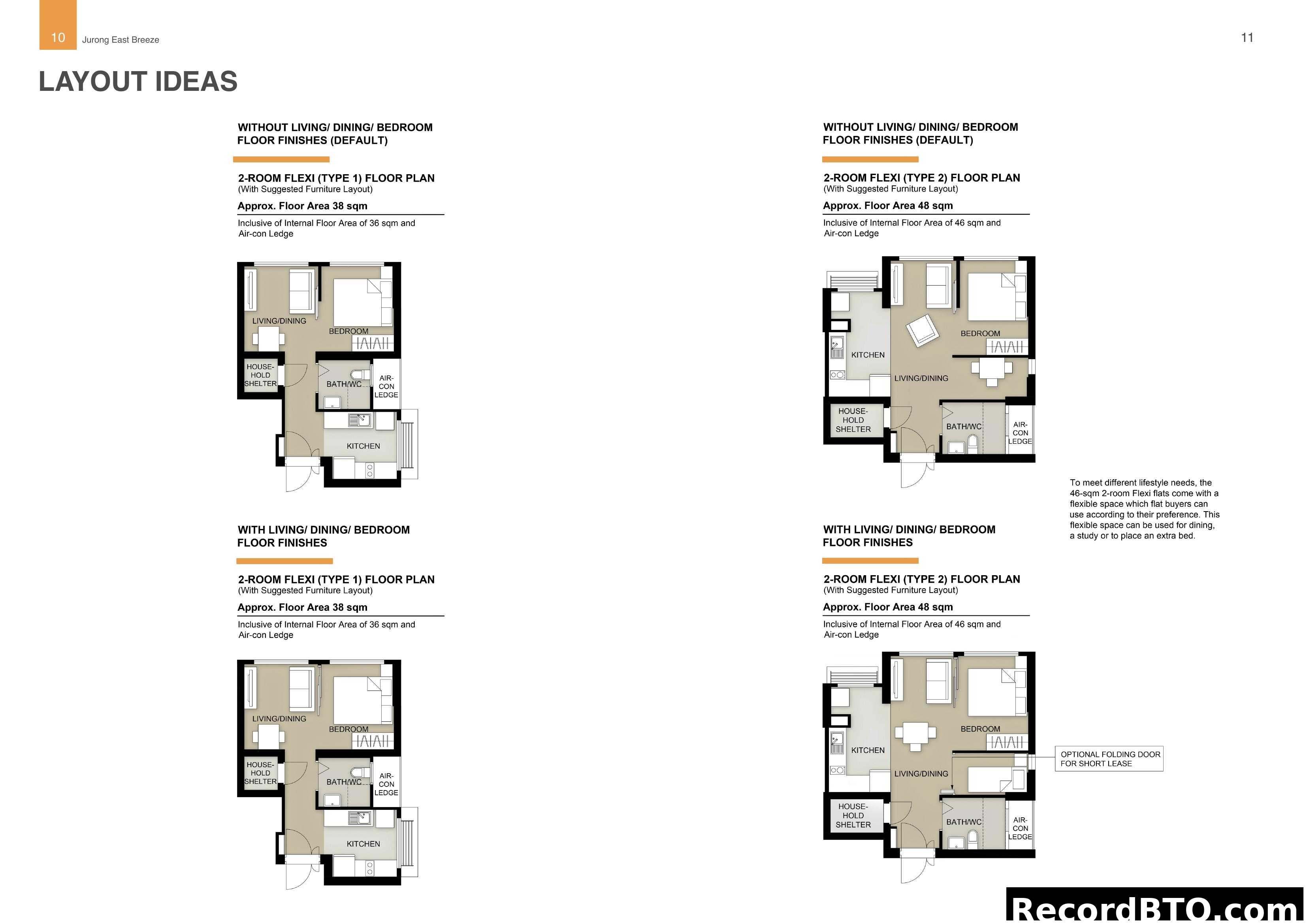 2-Room Flexi Unit Layout Ideas