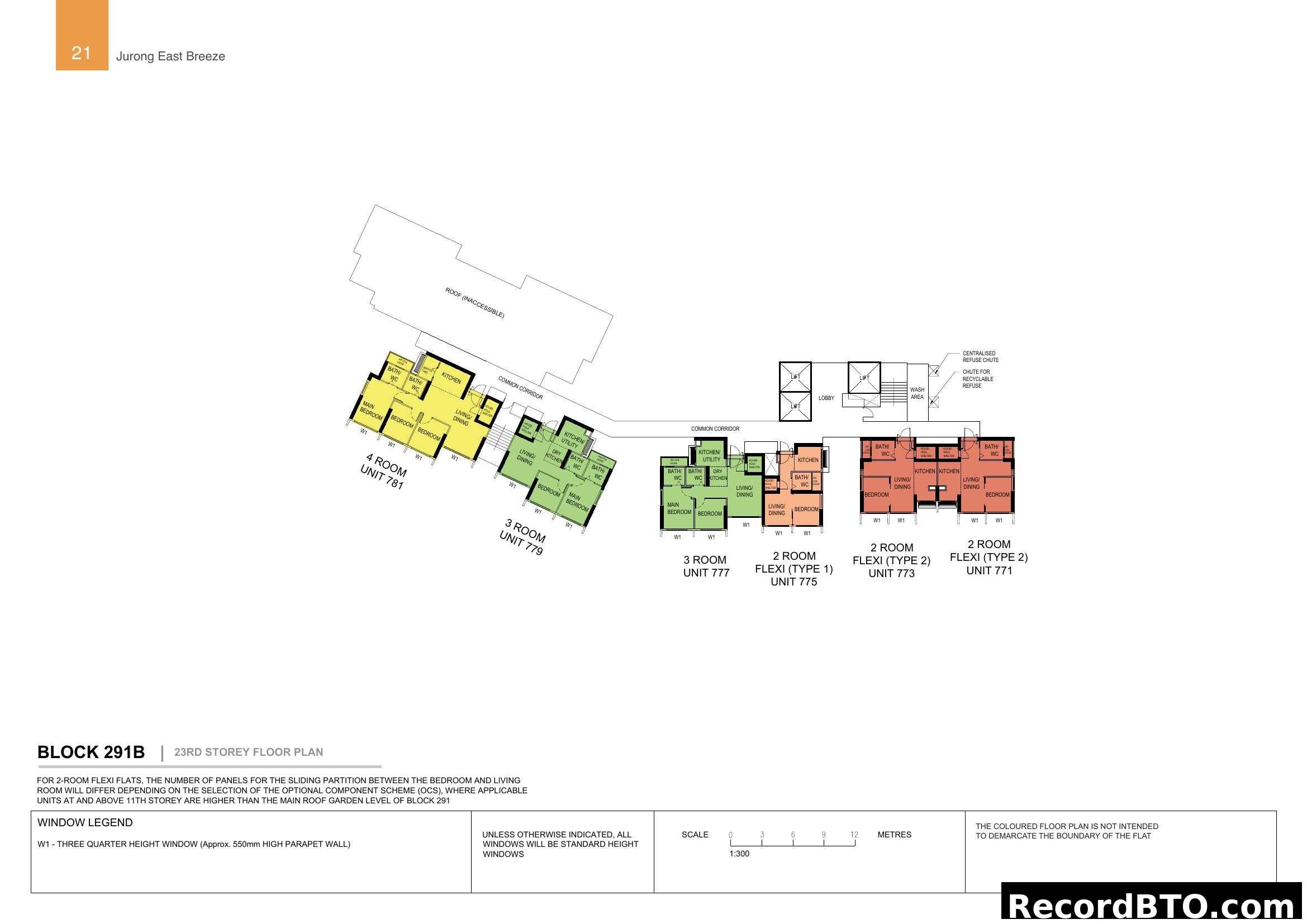 Jurong East Breeze Block 291B 23rd Storey Floor Plan