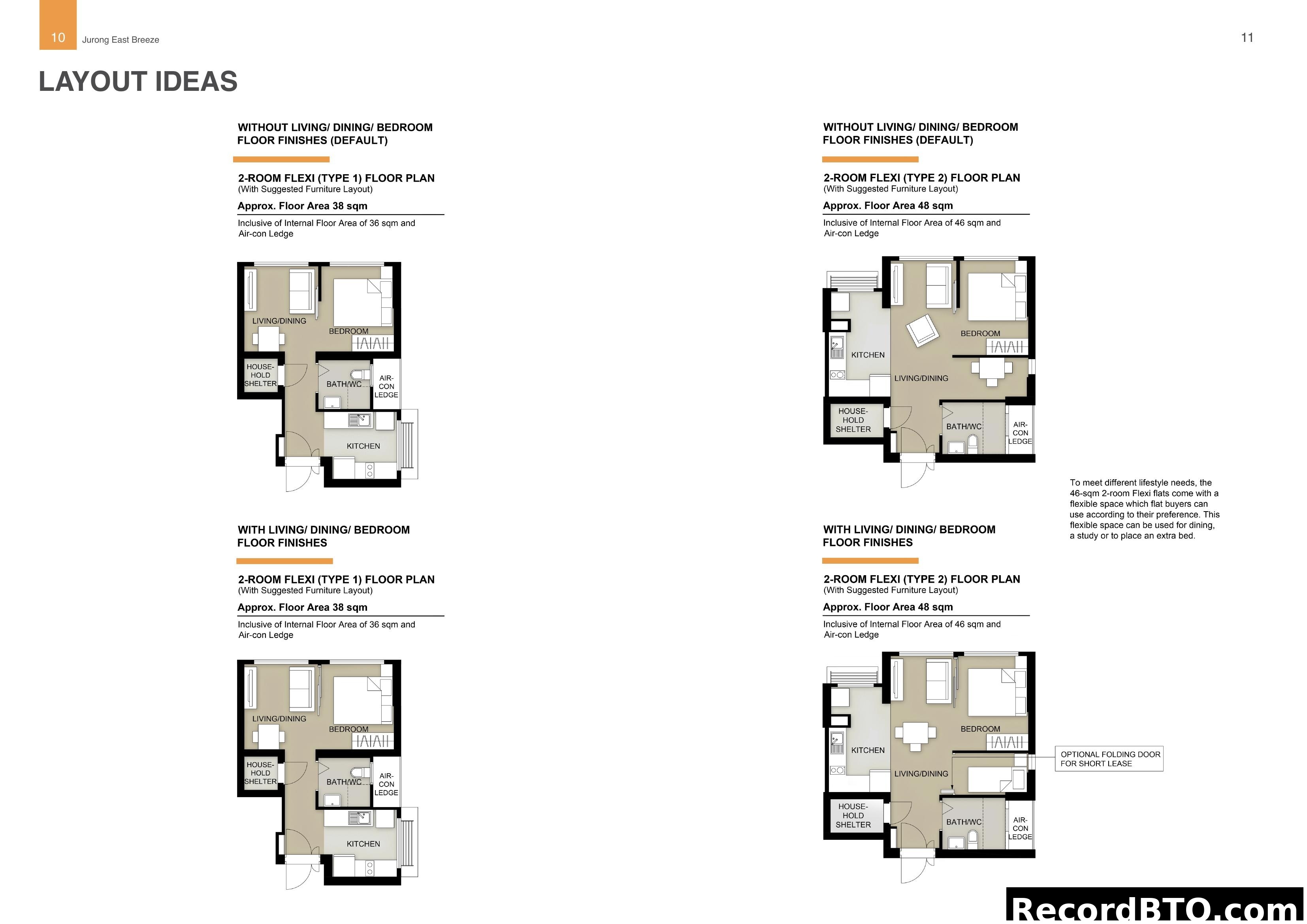 2-Room Flexi Unit Layout Ideas