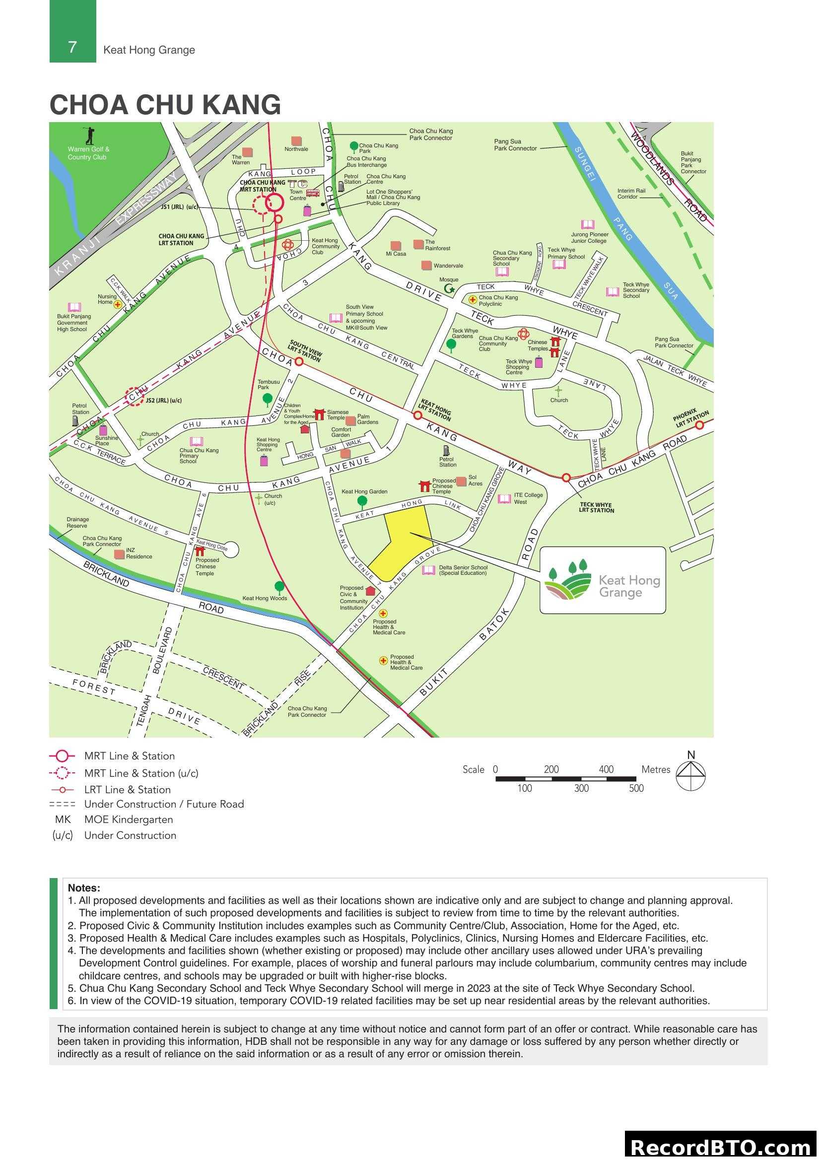 Keat Hong Grange - Choa Chu Kang Location Map