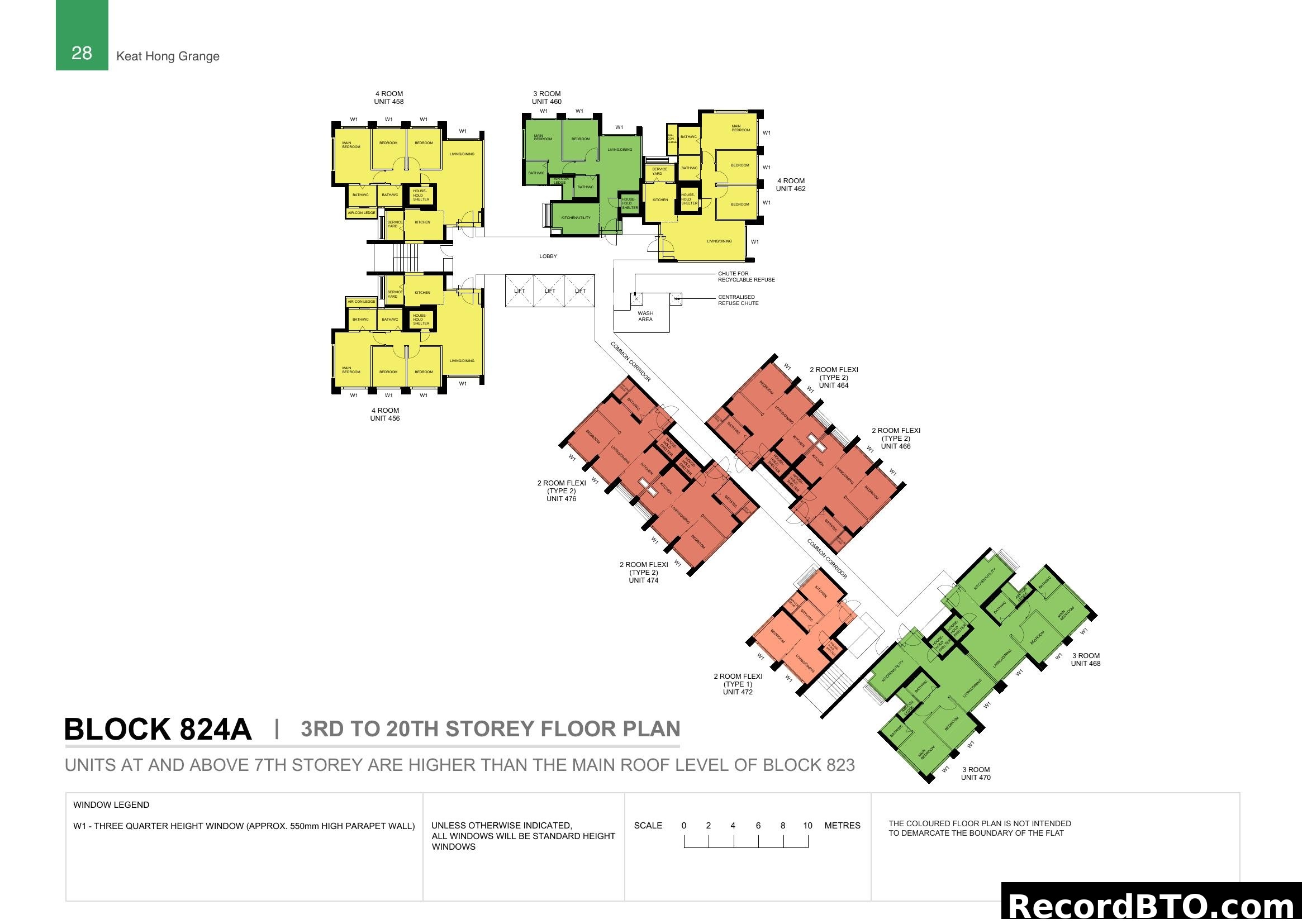 Block 824A, 3rd to 20th Storey Floor Plan