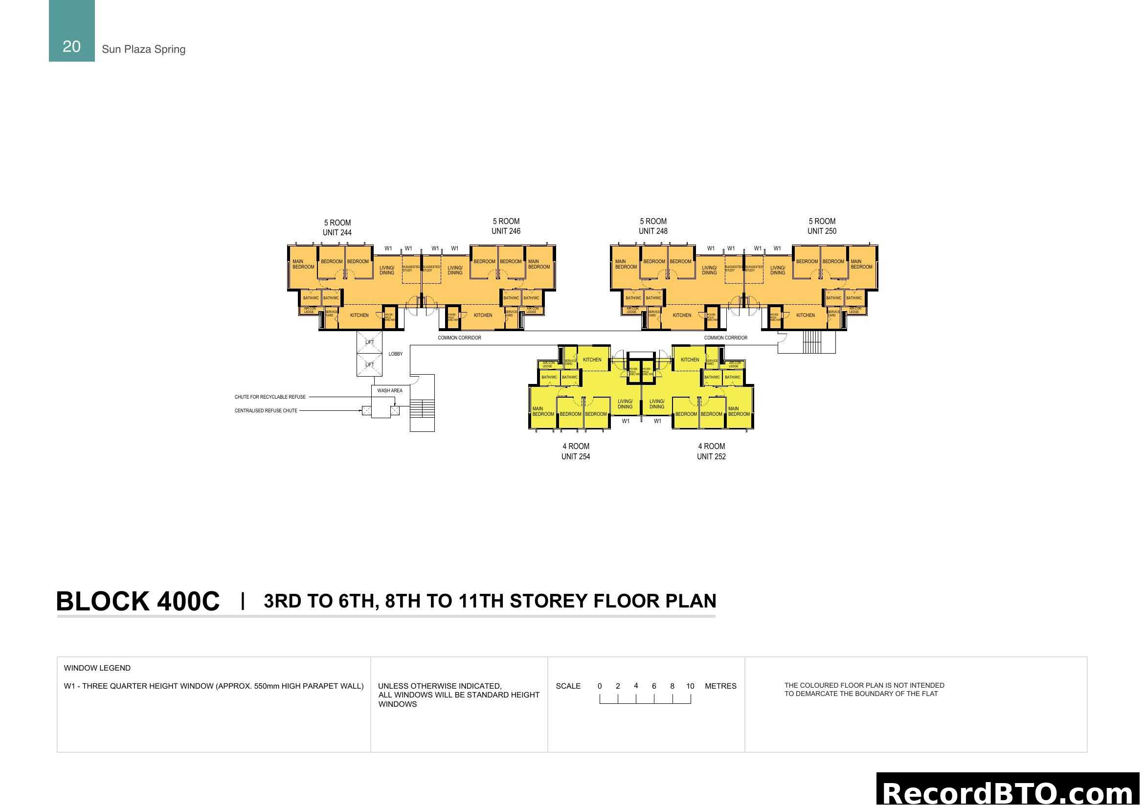 Block 400C Floor Plan (3rd-6th, 8th-11th Storey)