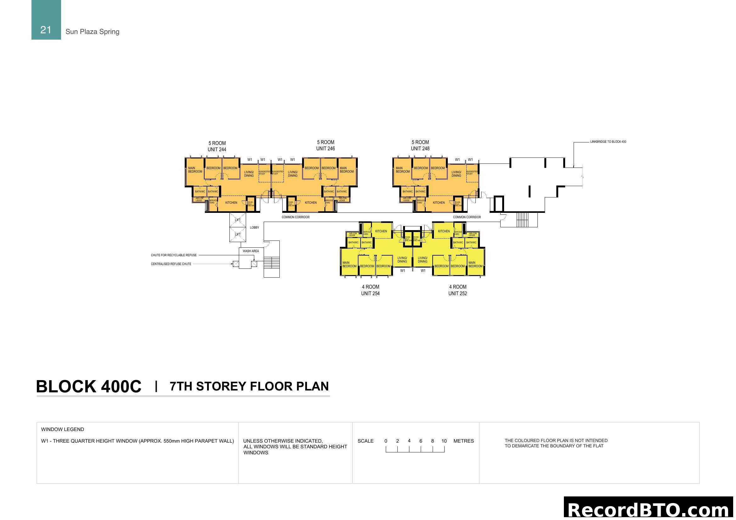 Block 400C 7th Storey Floor Plan (Sun Plaza Spring)