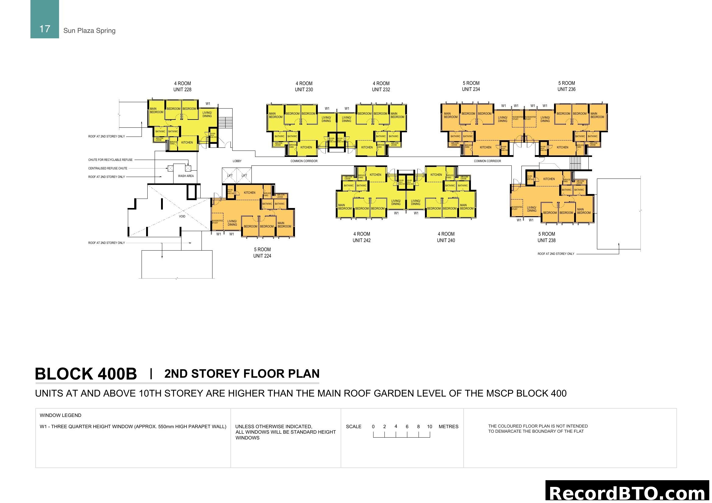 Block 400B 2nd Storey Floor Plan - Sun Plaza Spring
