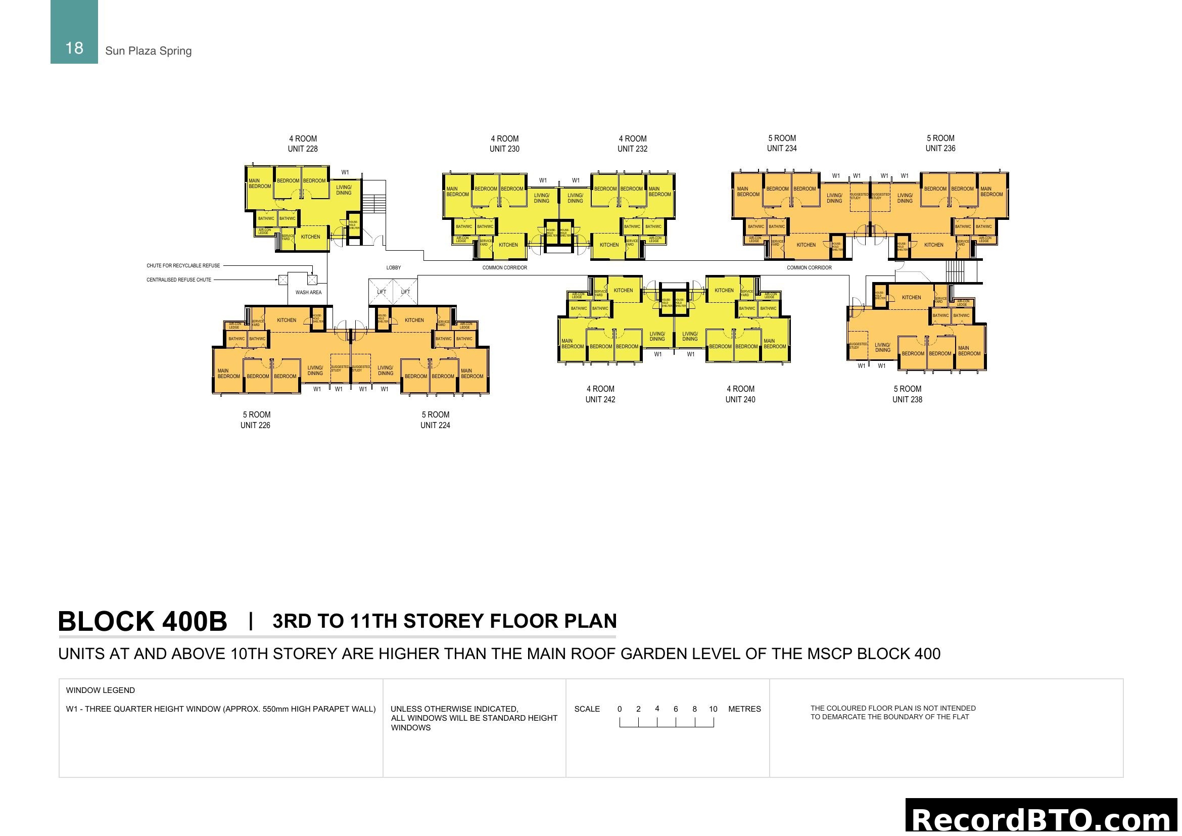 Block 400B 3rd to 11th Storey Floor Plan