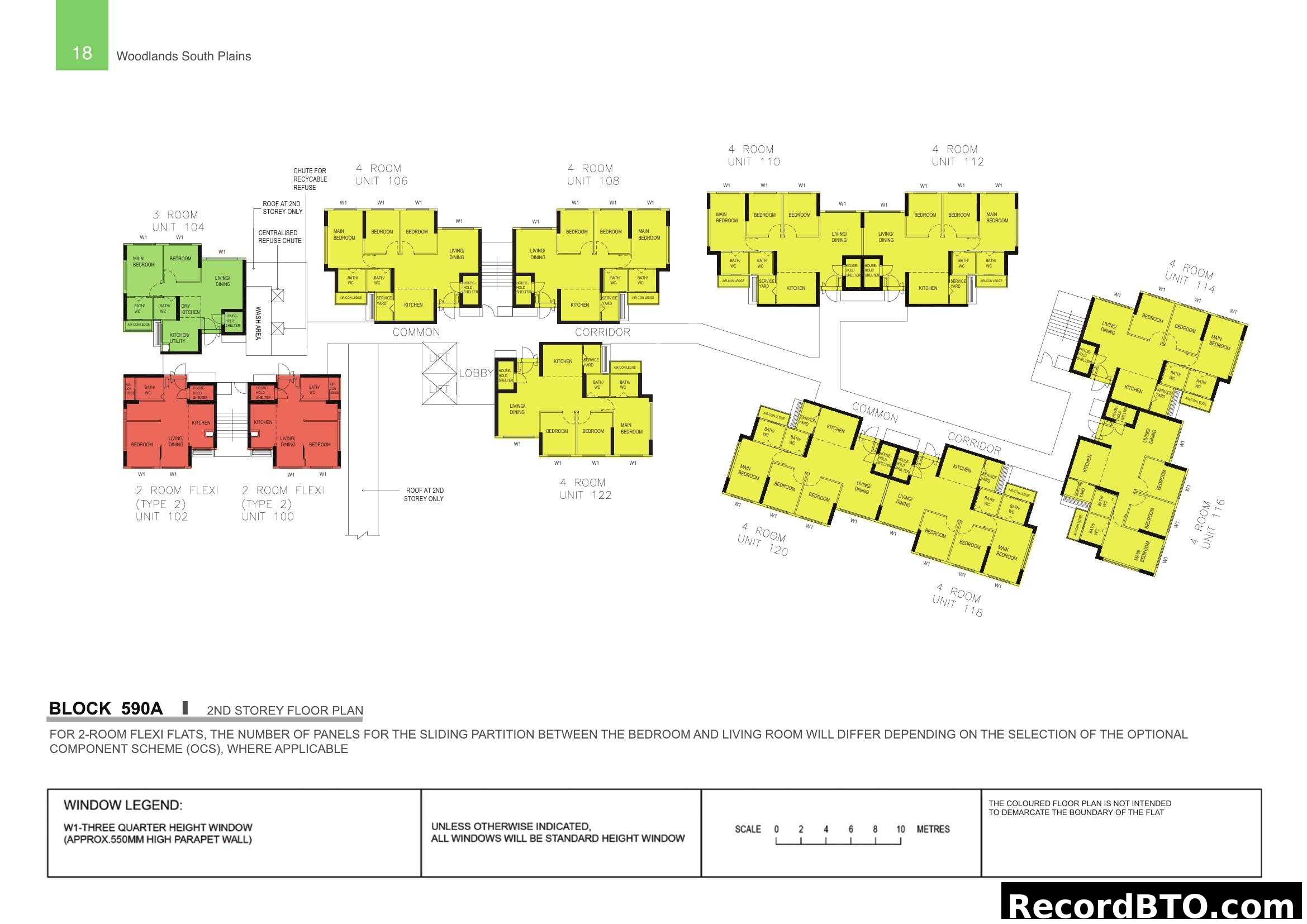 Woodlands South Plains Block 590A 2nd Storey Floor Plan