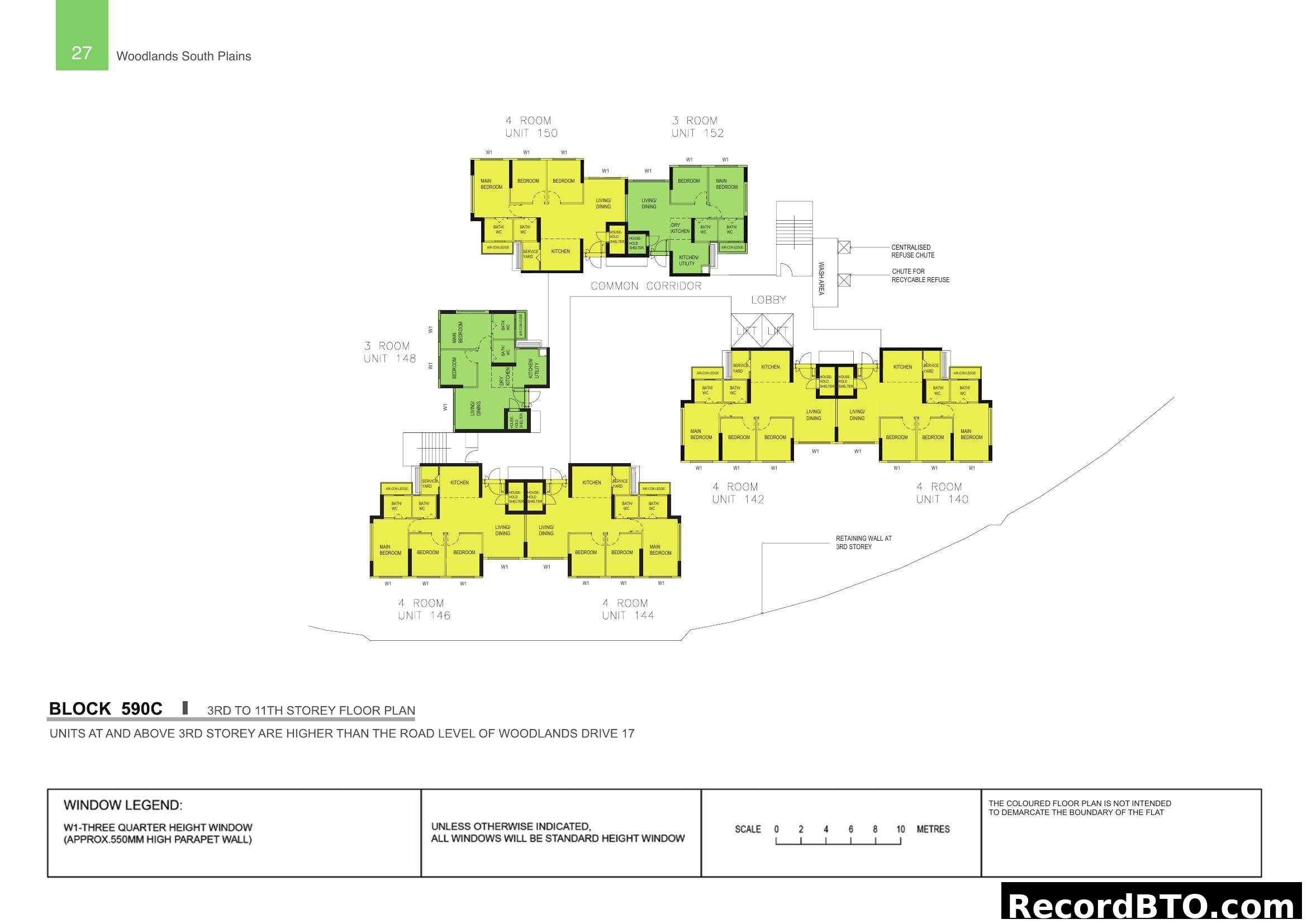 Block 590C 3rd to 11th Storey Floor Plan