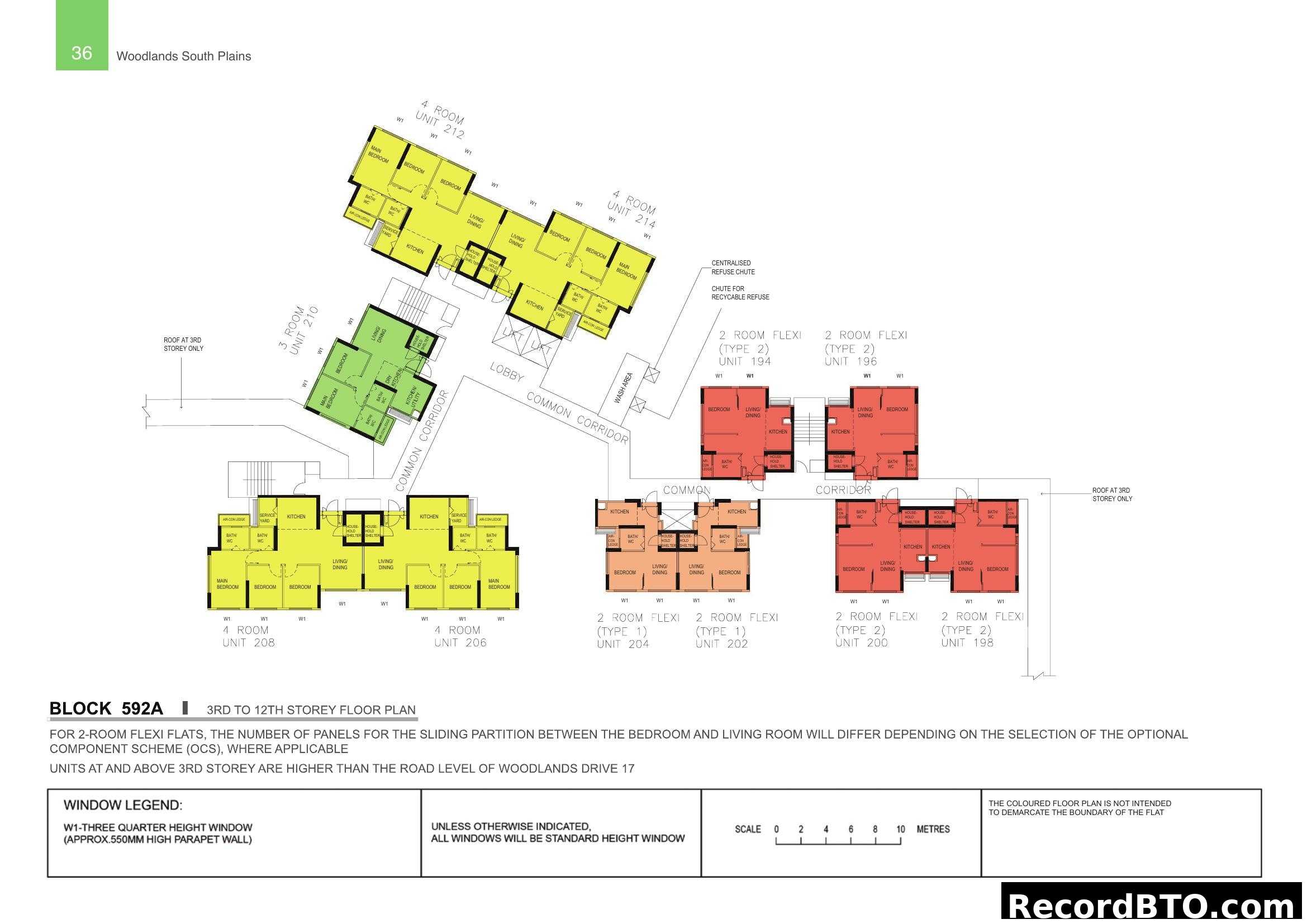 Block 592A 3rd to 12th Storey Floor Plan