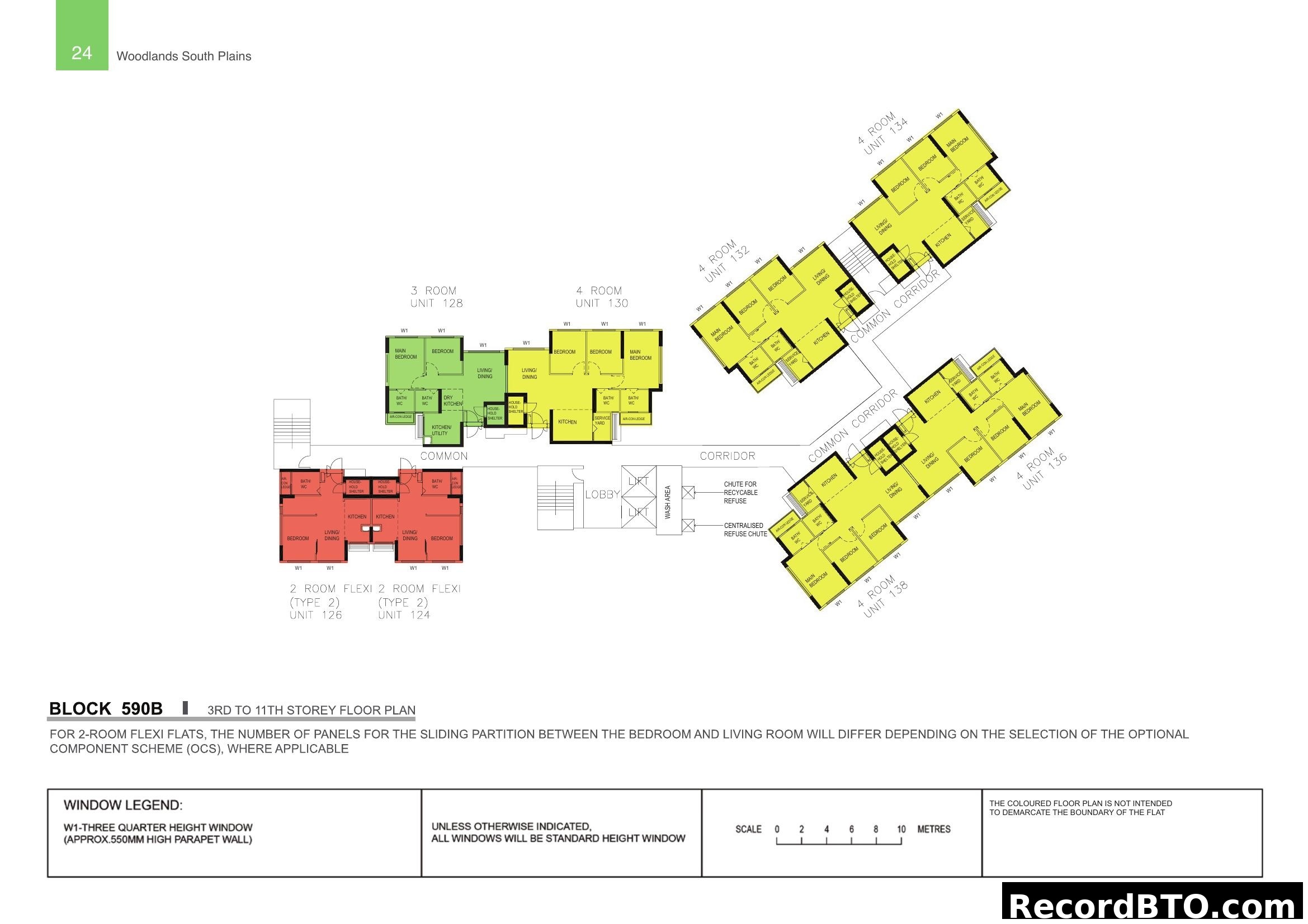 Block 590B 3rd to 11th Storey Floor Plan