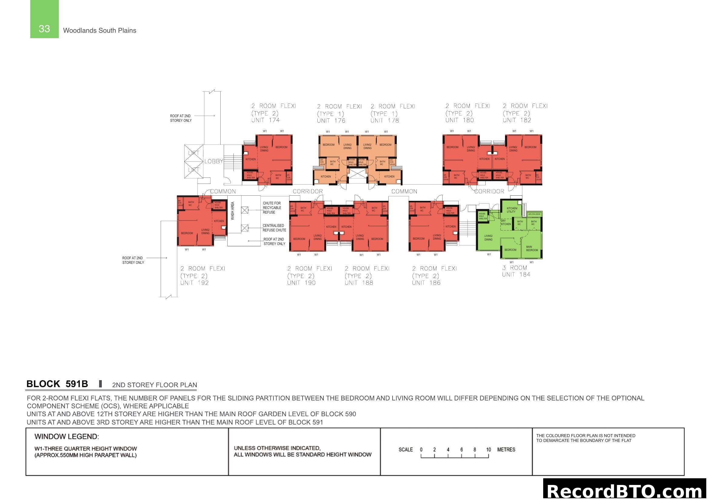 Block 591B 2nd Storey Floor Plan - Woodlands South Plains