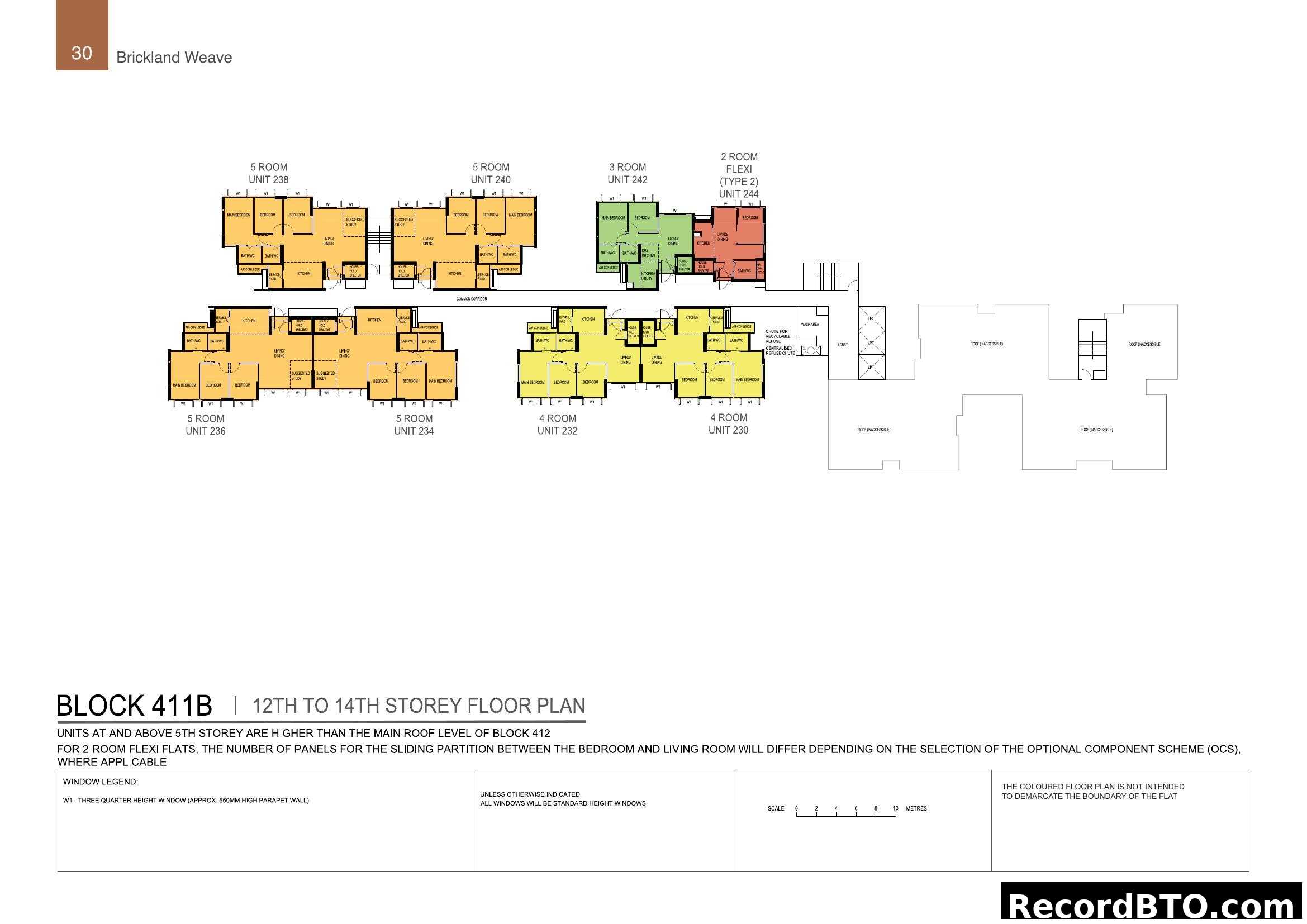 Brickland Weave Block 411B 12th-14th Storey Floor Plan