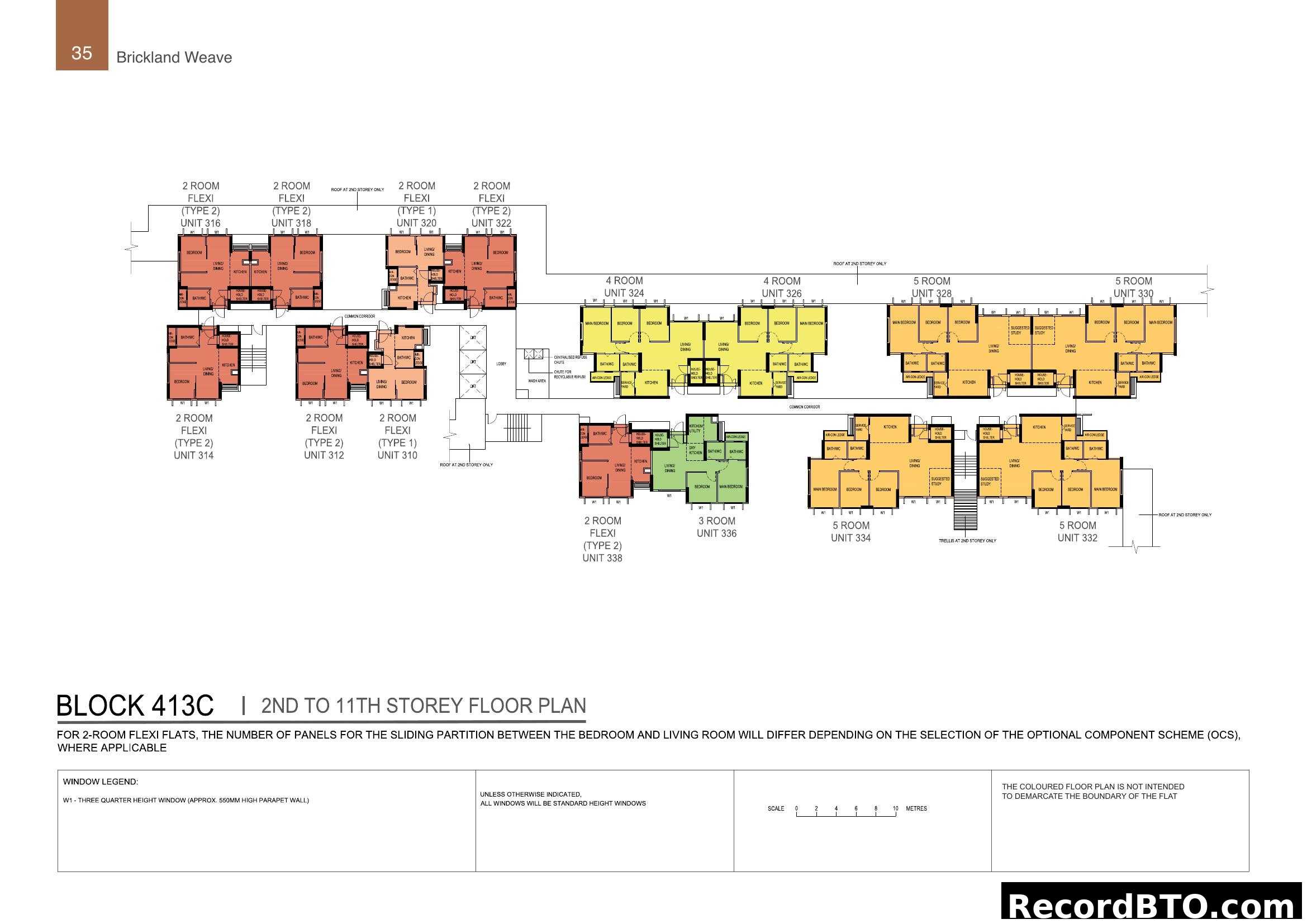 Block 413C 2nd to 11th Storey Floor Plan