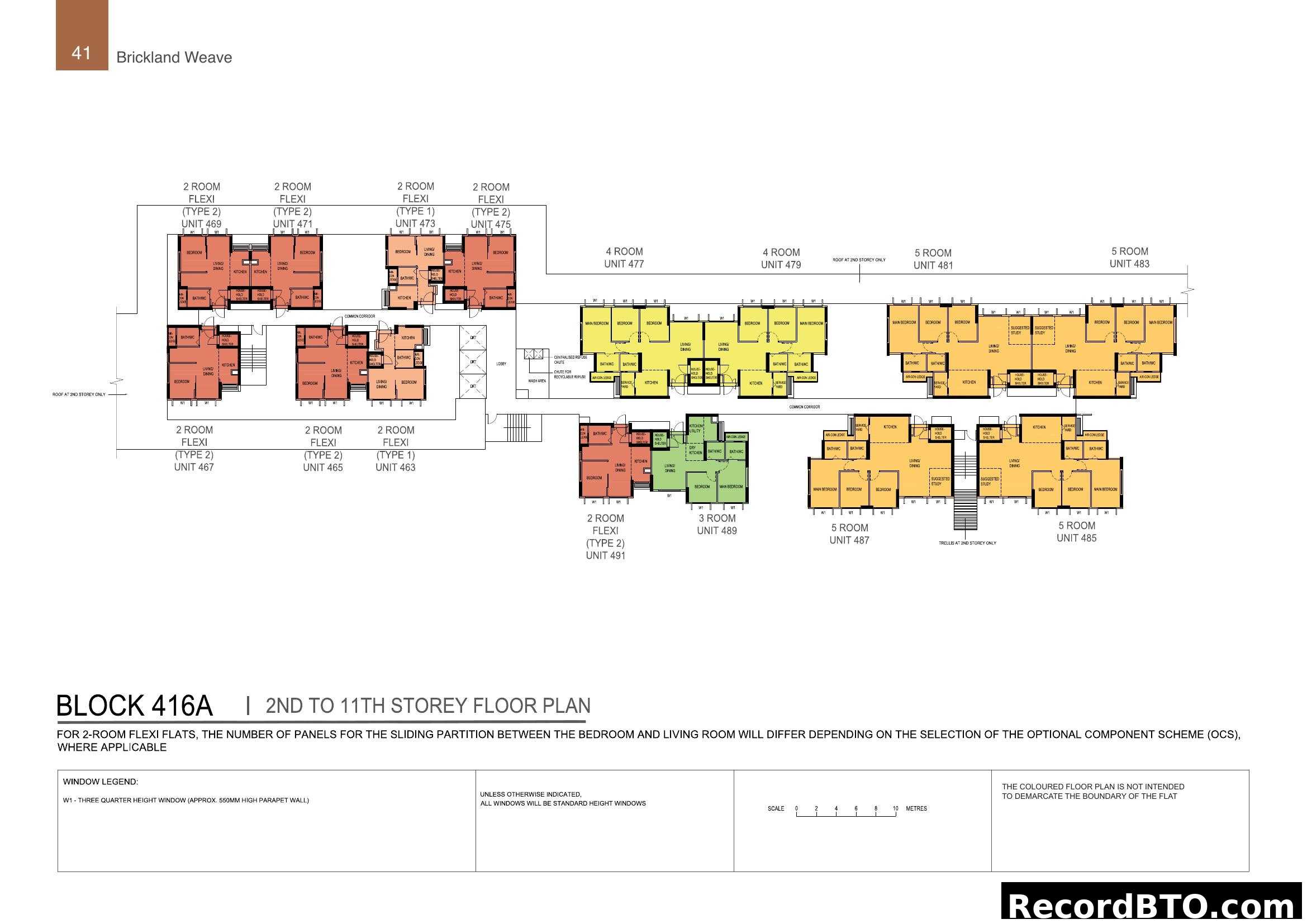 Block 416A 2nd-11th Storey Floor Plan - Brickland Weave