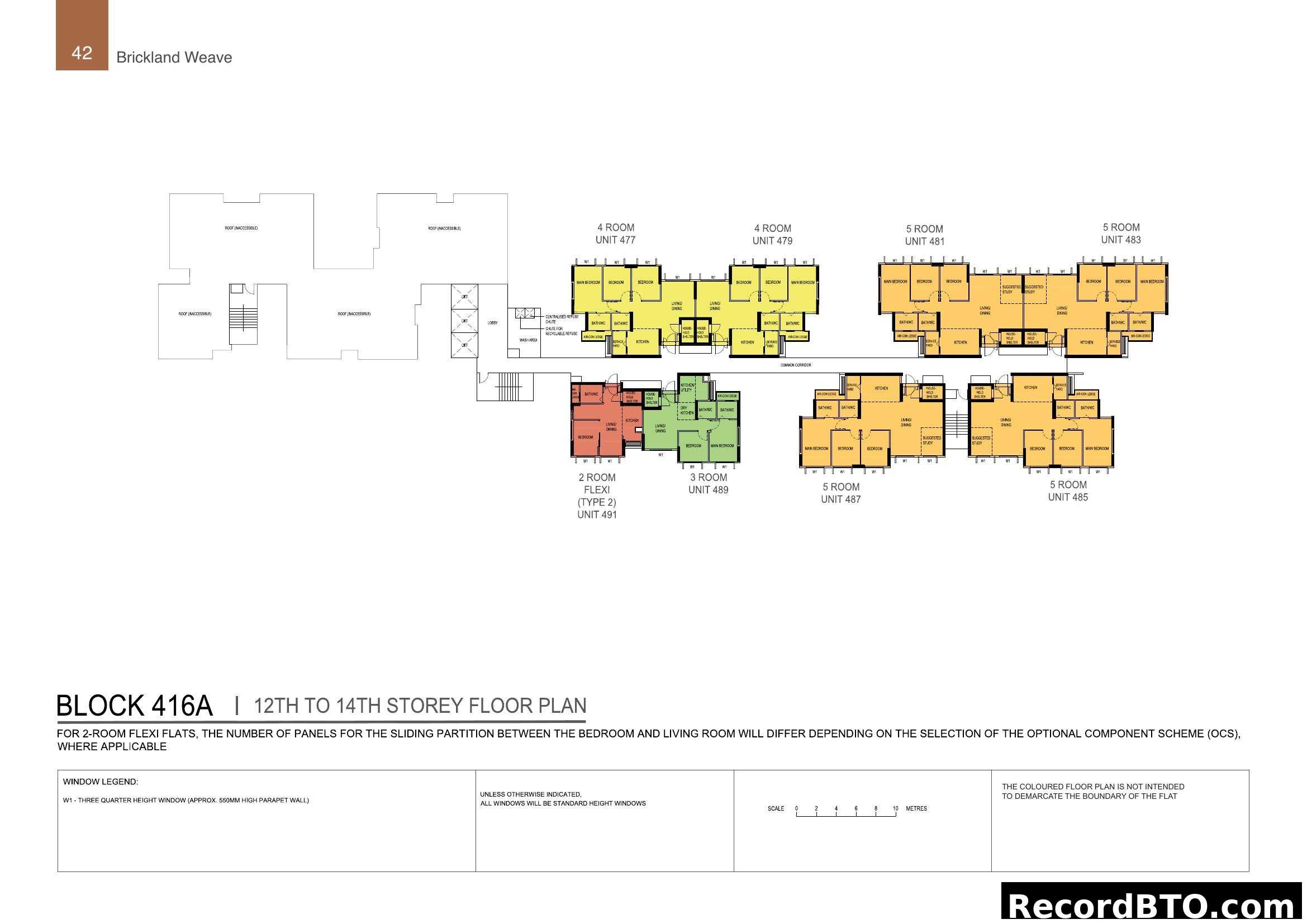 Block 416A Floor Plan (12th to 14th Storey)
