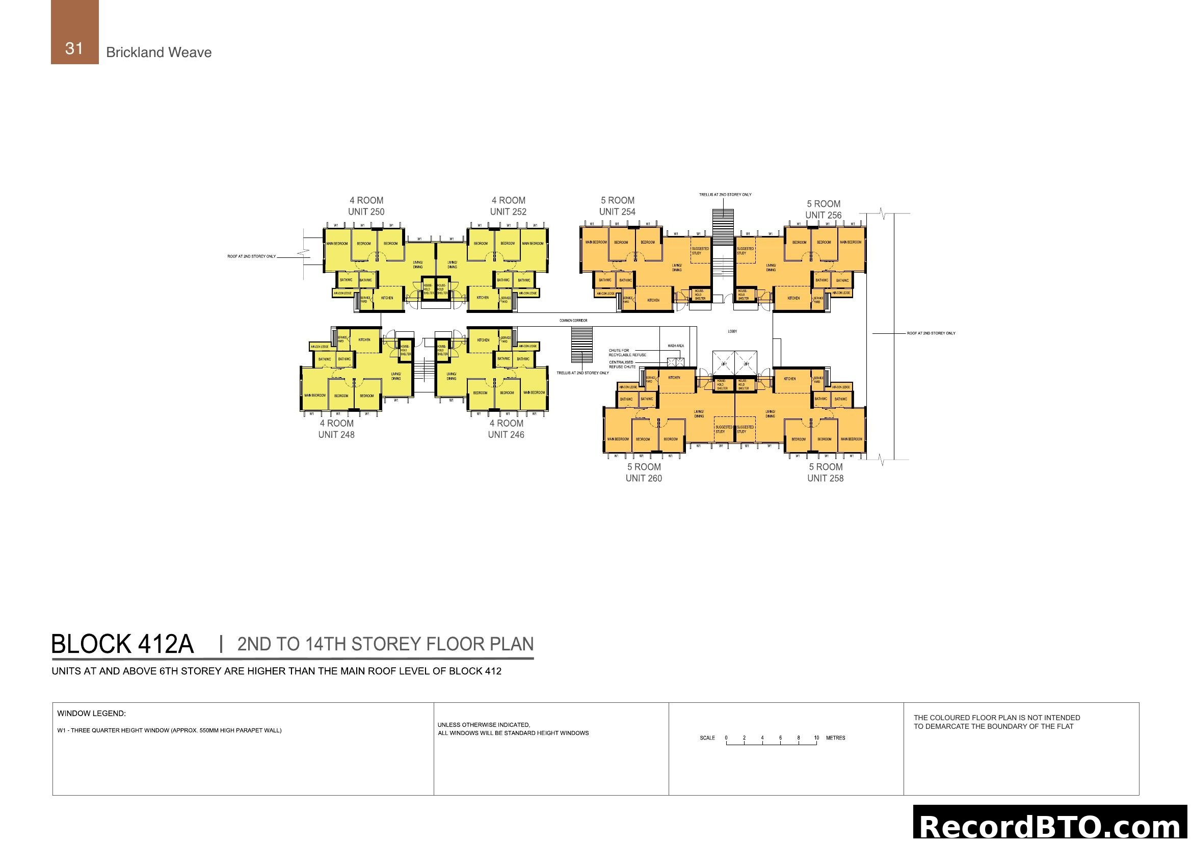 Brickland Weave Block 412A Floor Plan (2nd-14th Storey)