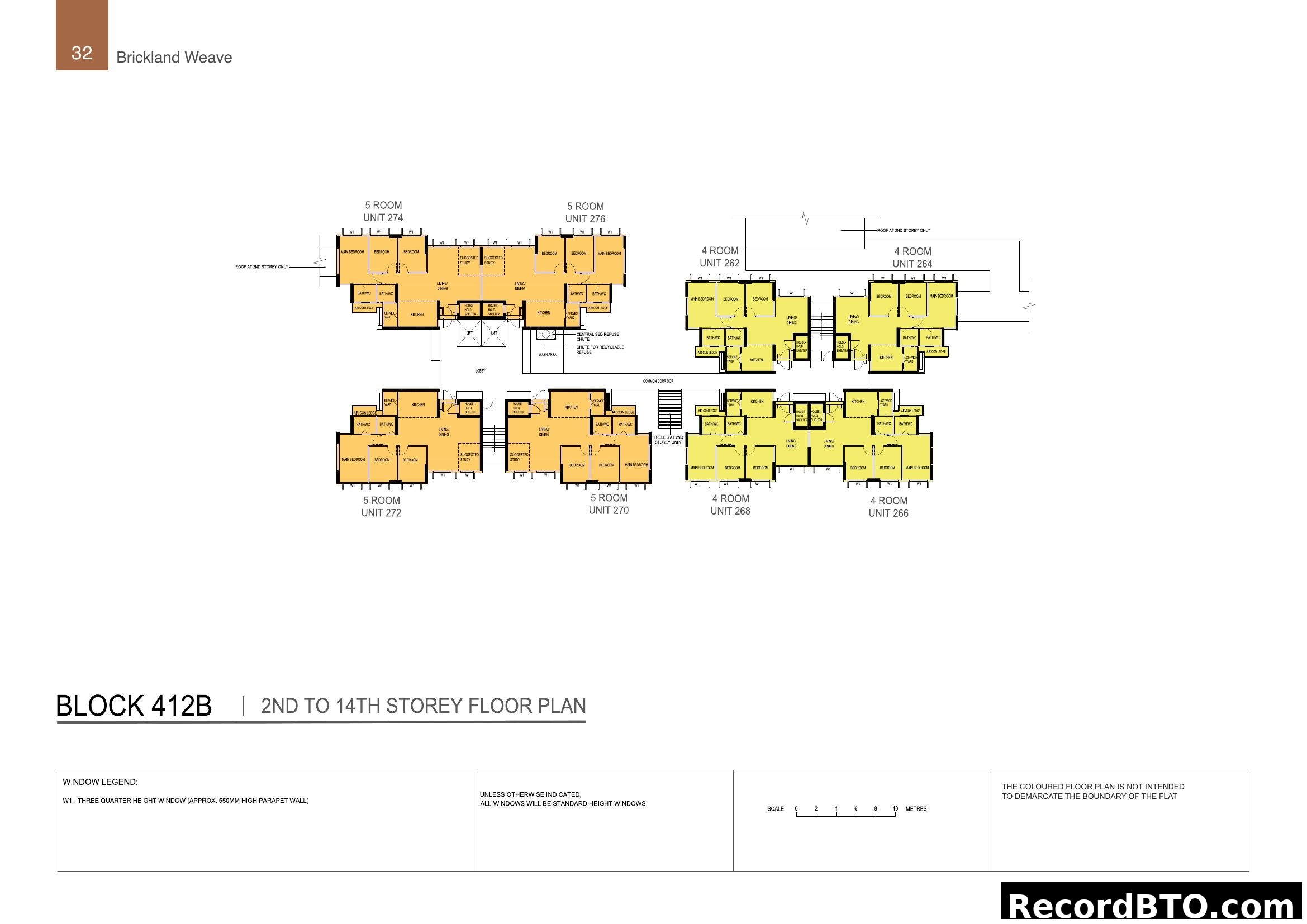 Brickland Weave Block 412B 2nd to 14th Storey Floor Plan