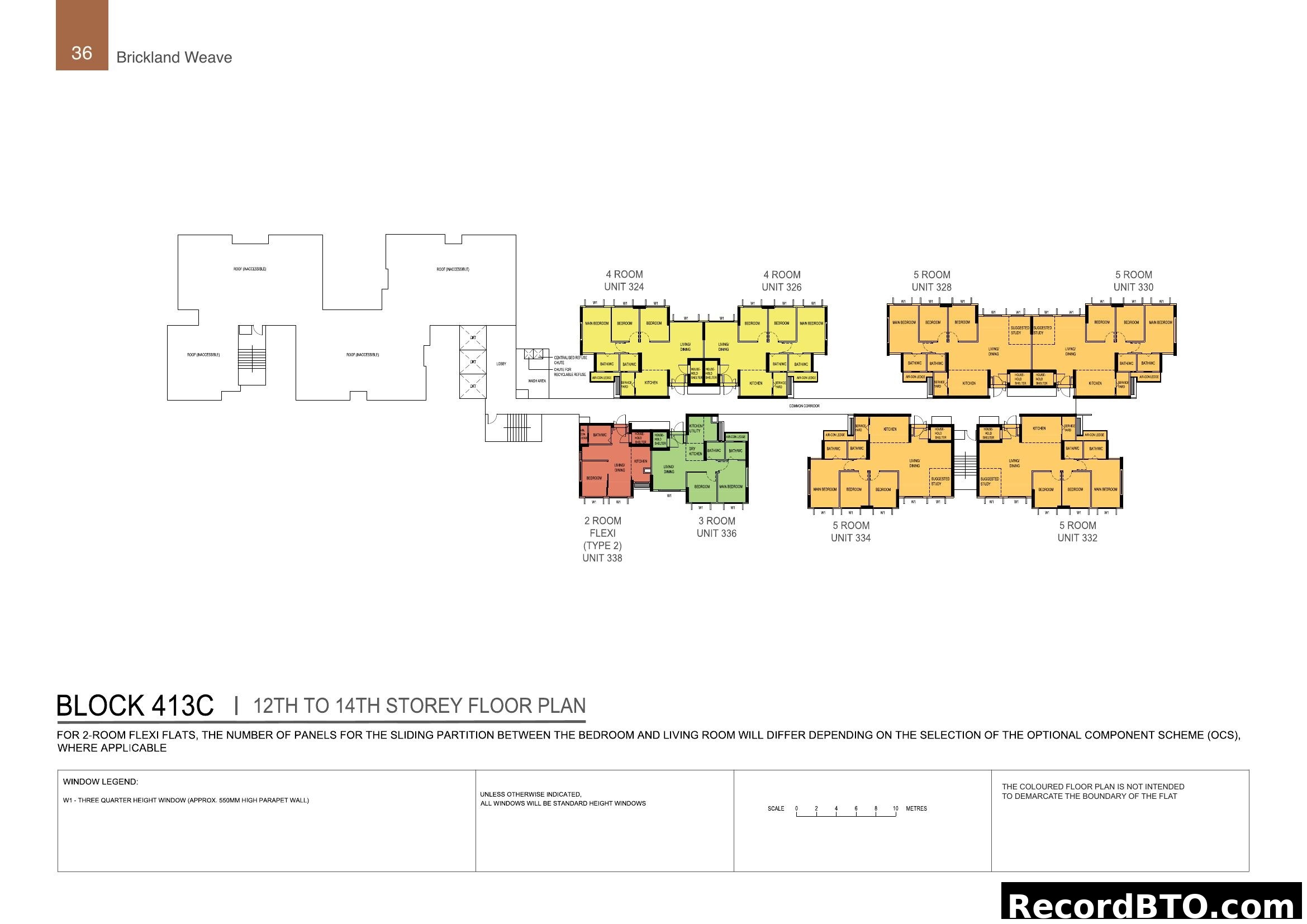 Block 413C | 12th to 14th Storey Floor Plan