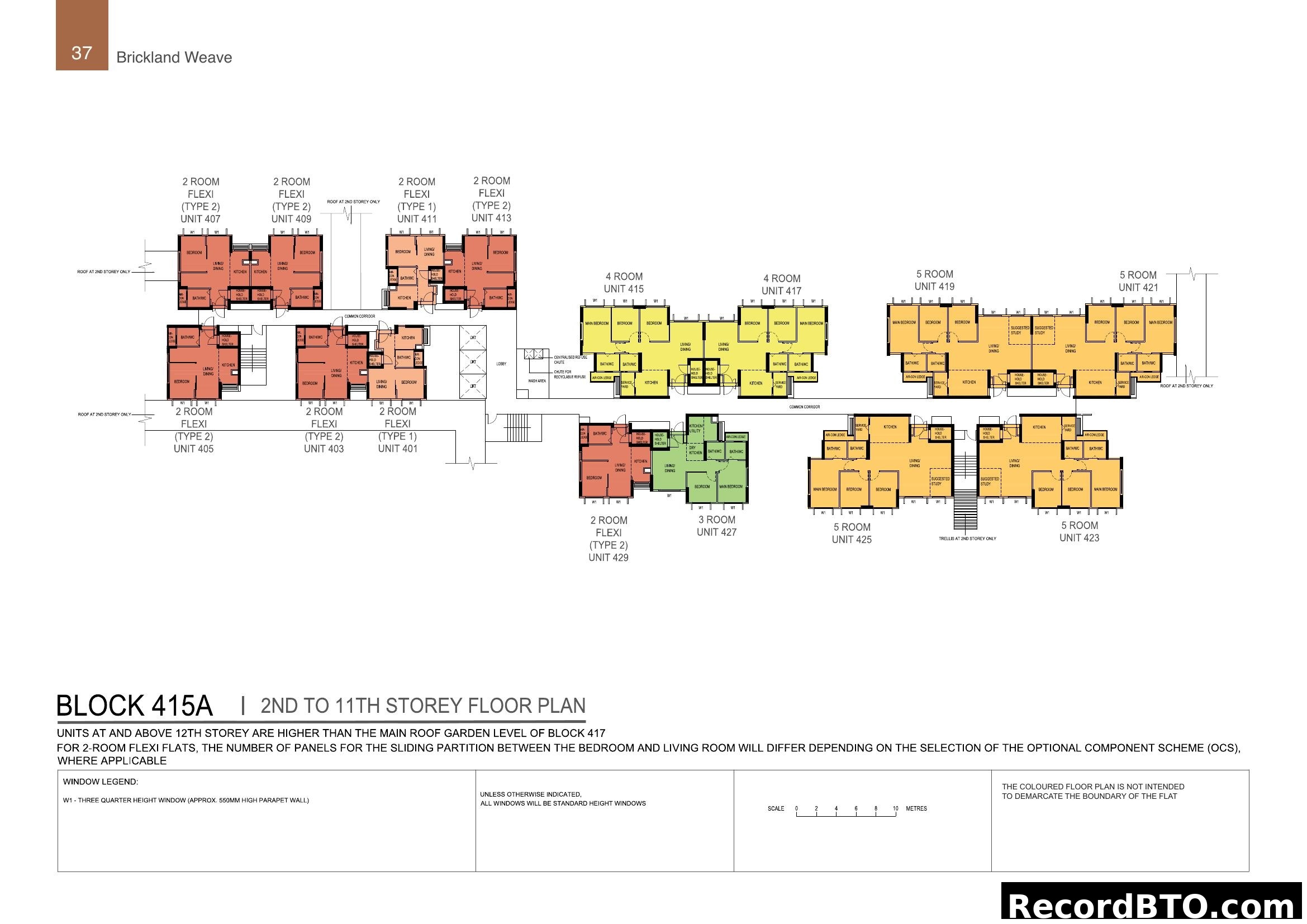 Block 415A 2nd to 11th Storey Floor Plan