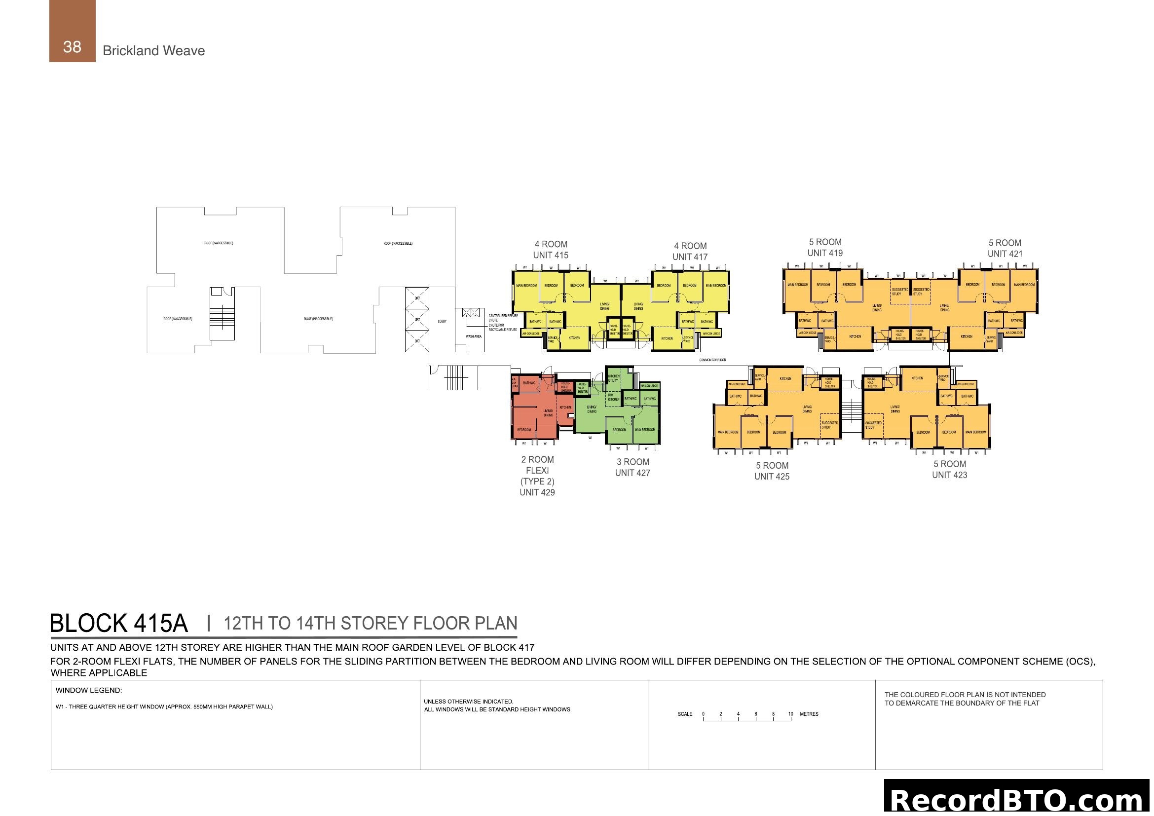 Block 415A 12th-14th Storey Floor Plan