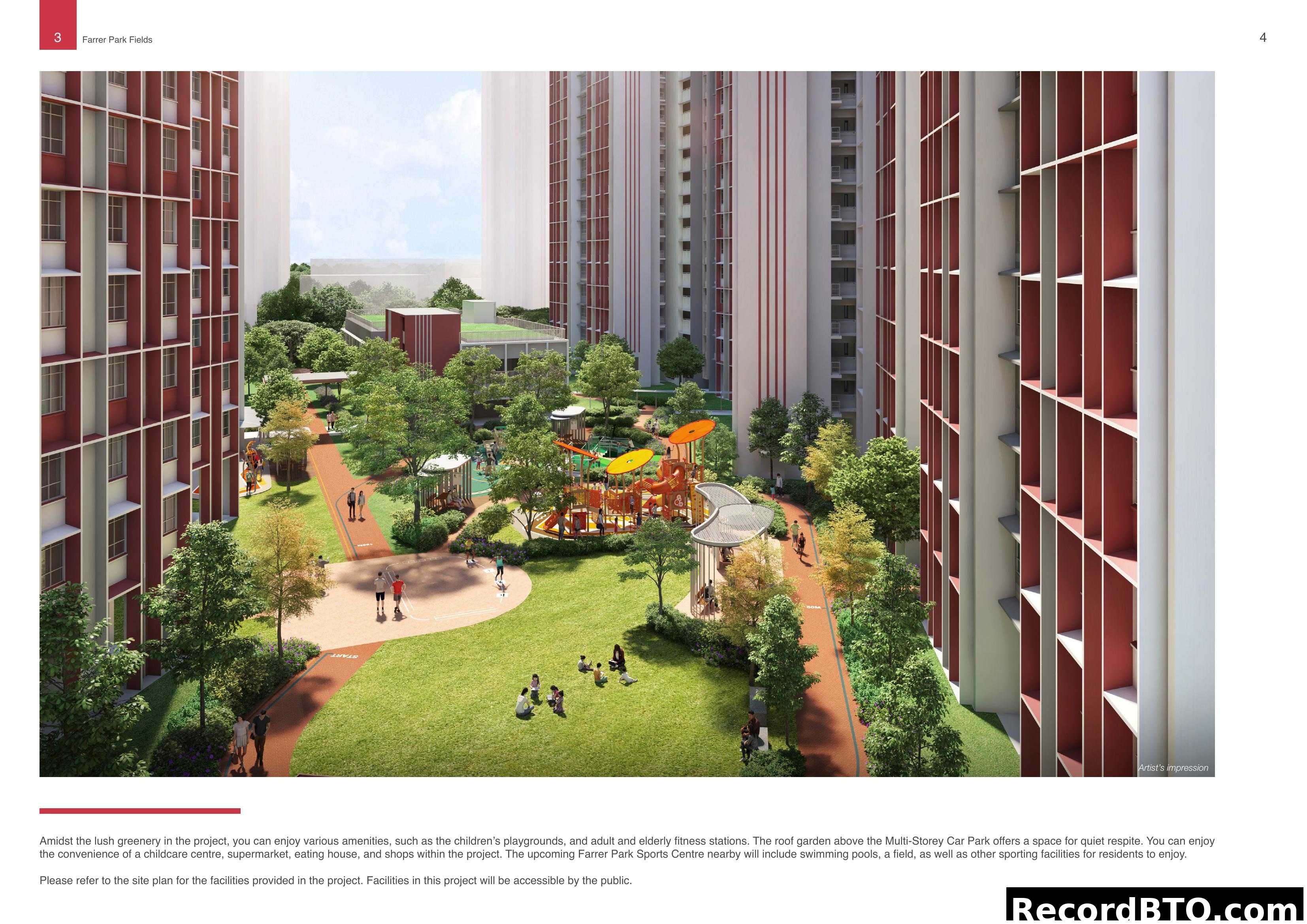 Farrer Park Fields - Artist's Impression of Amenities