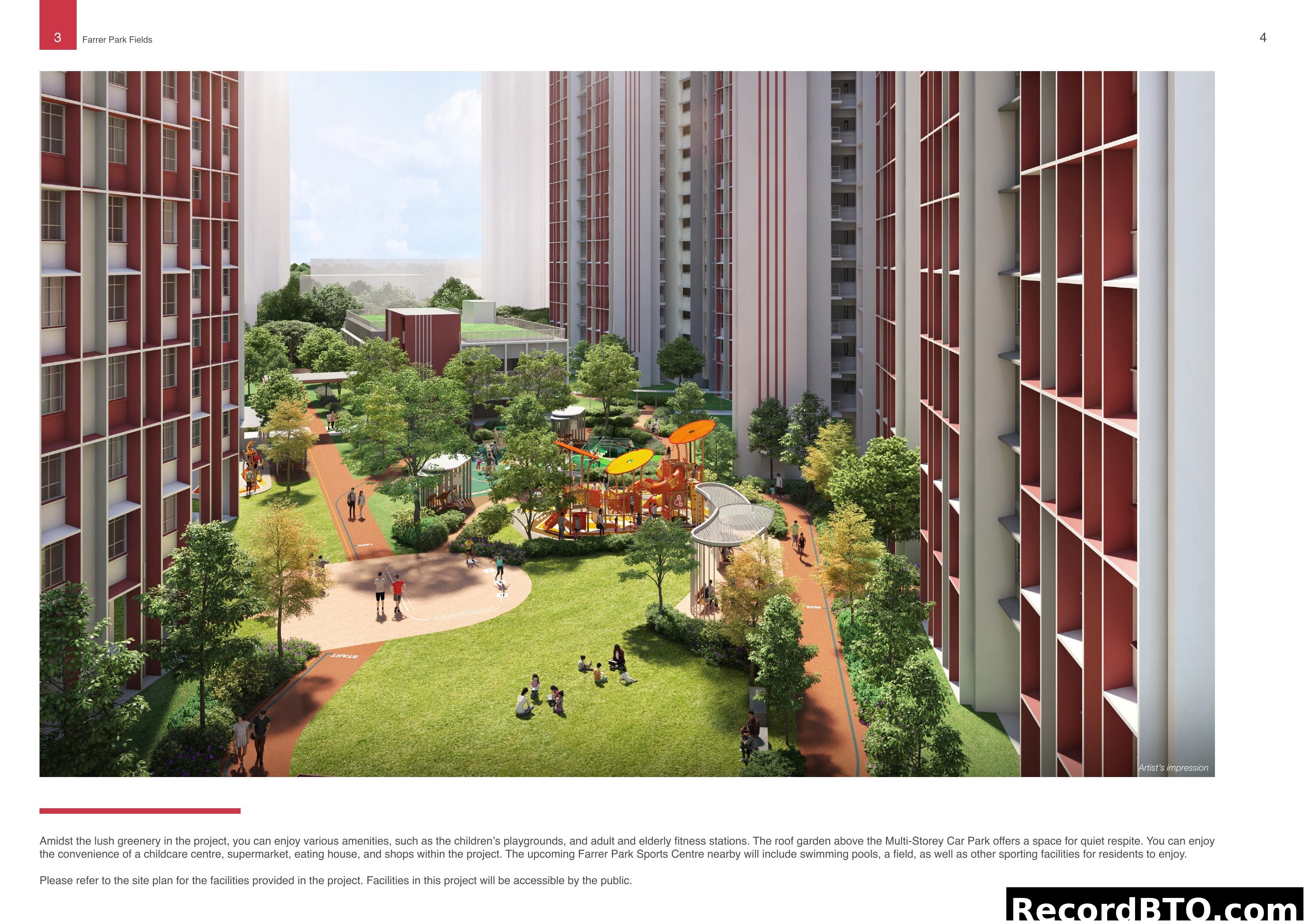 Farrer Park Fields - Artist's Impression of Amenities
