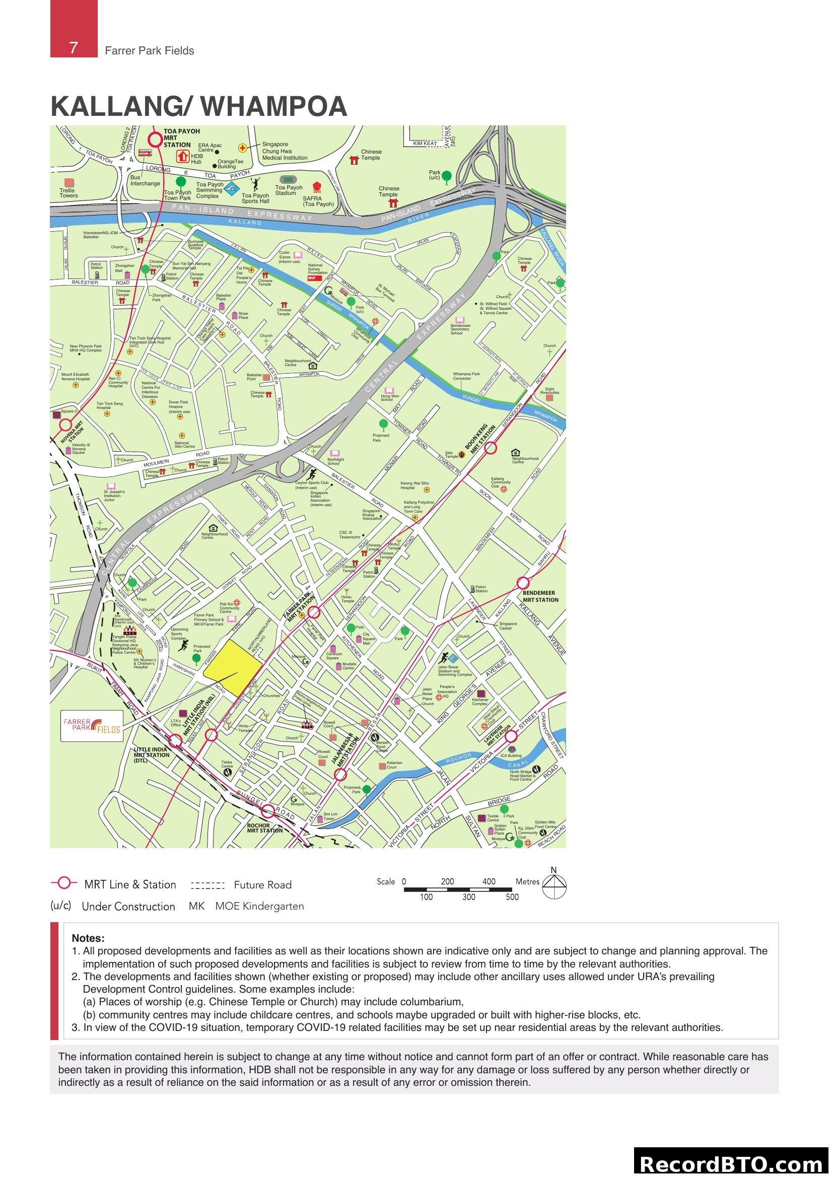 KALLANG/ WHAMPOA Location Map (Farrer Park Fields)