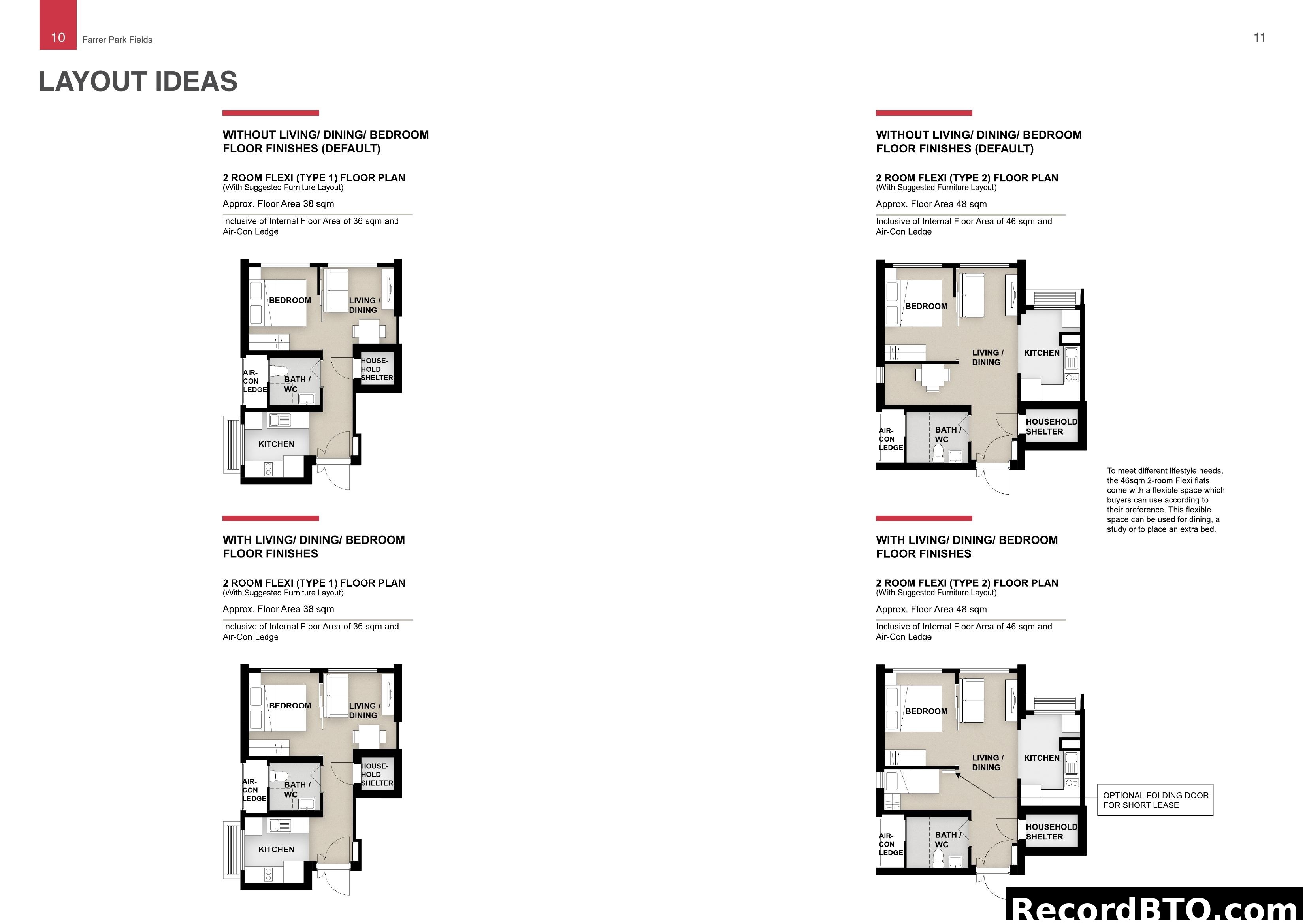 Farrer Park Fields - 2-Room Flexi Layout Ideas