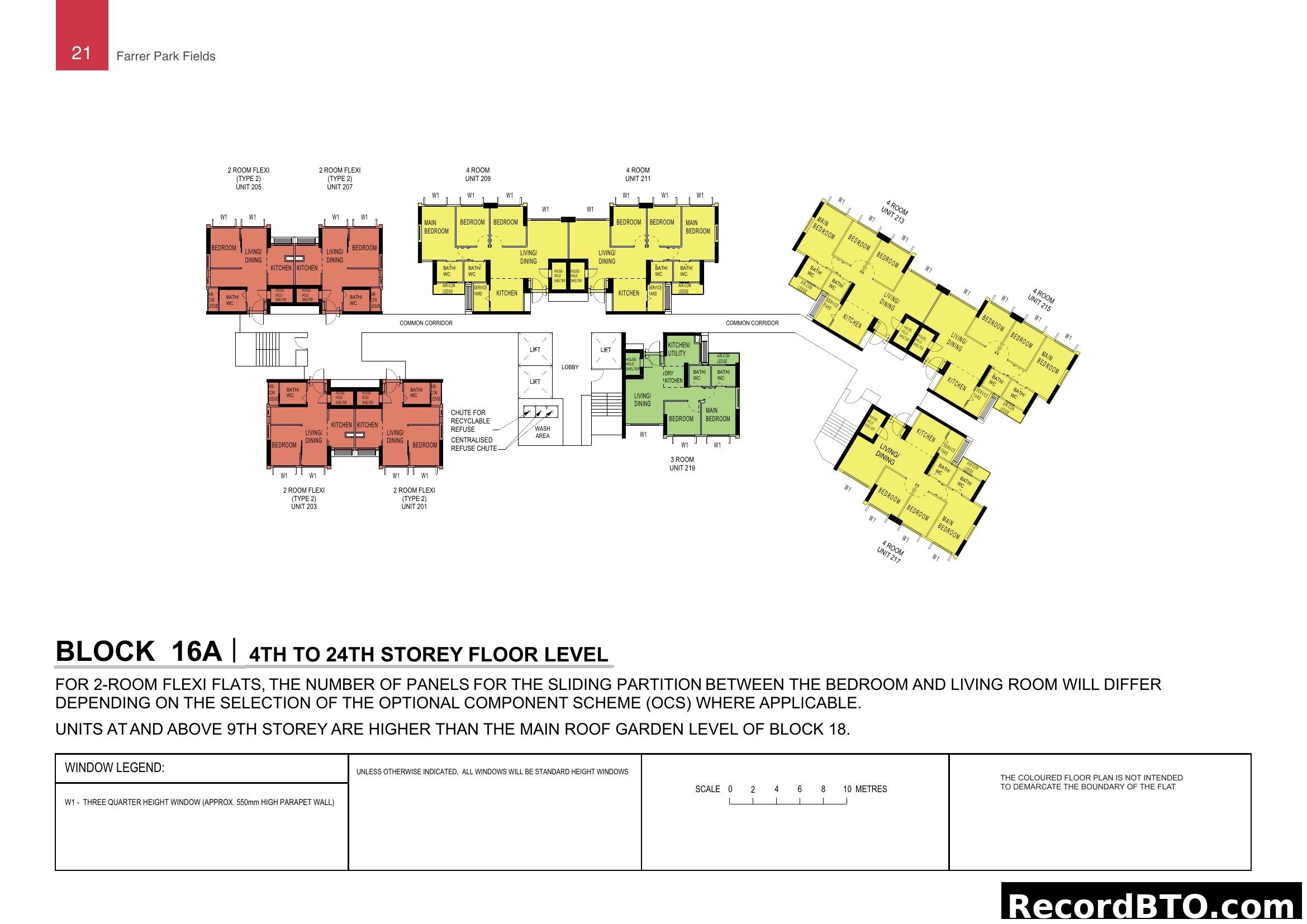 Farrer Park Fields Block 16A Floor Plan (4th-24th Storey)