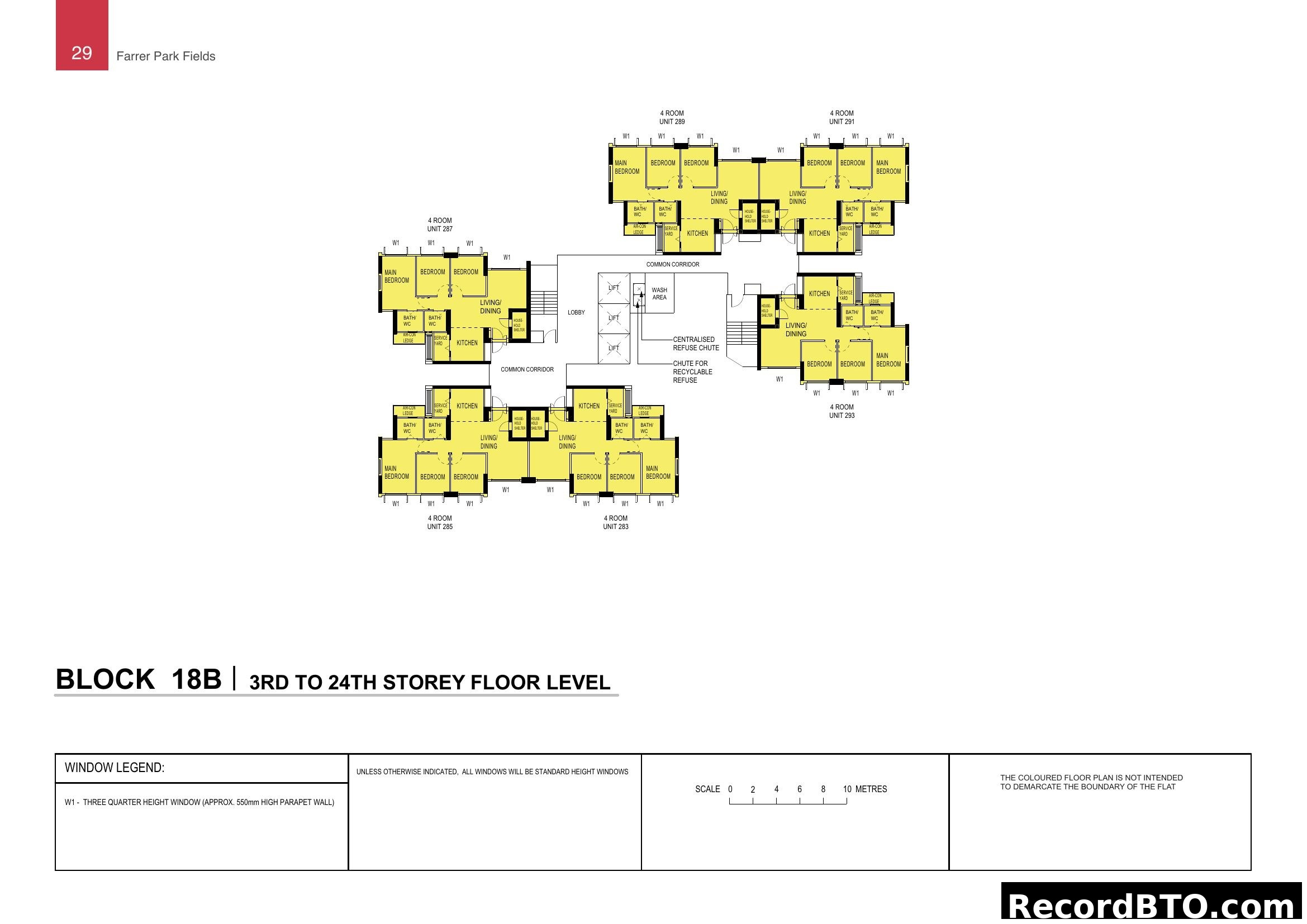 Block 18B, 3rd to 24th Storey Floor Plan