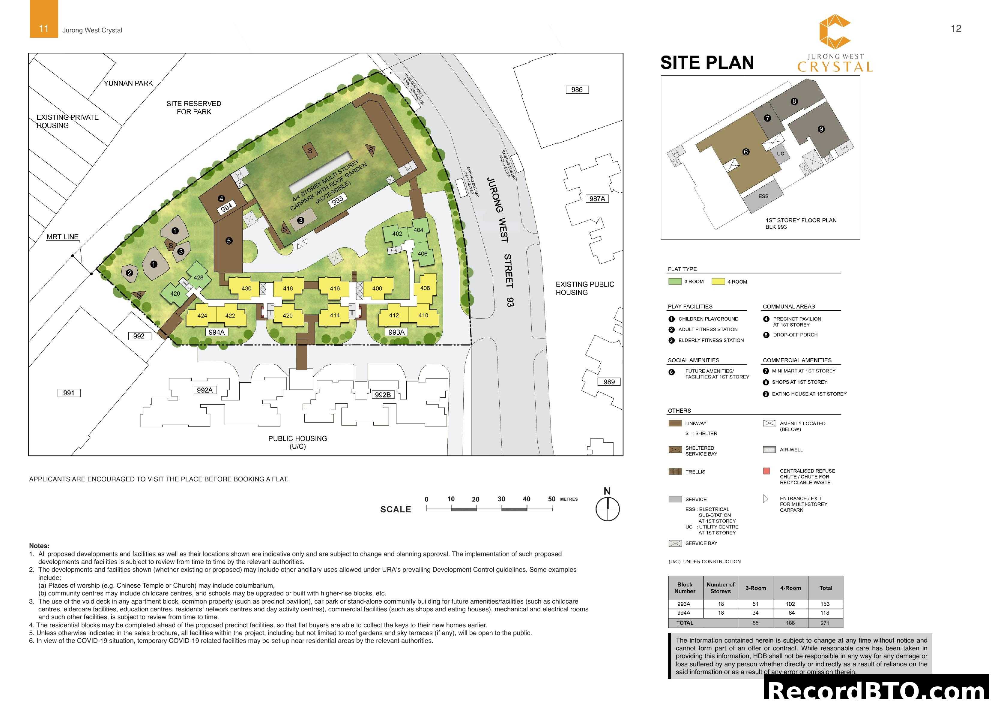 Jurong West Crystal Site Plan and Amenities