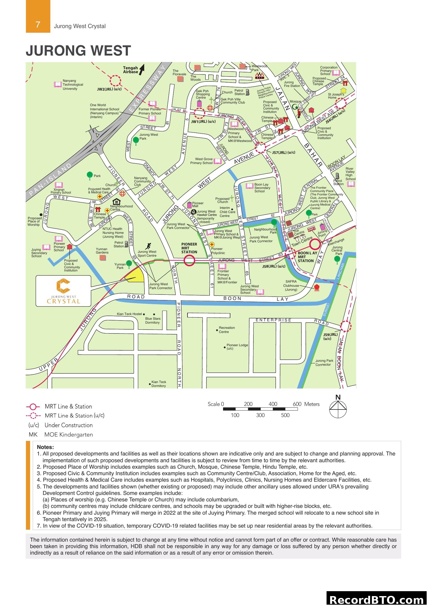 Jurong West Location Map