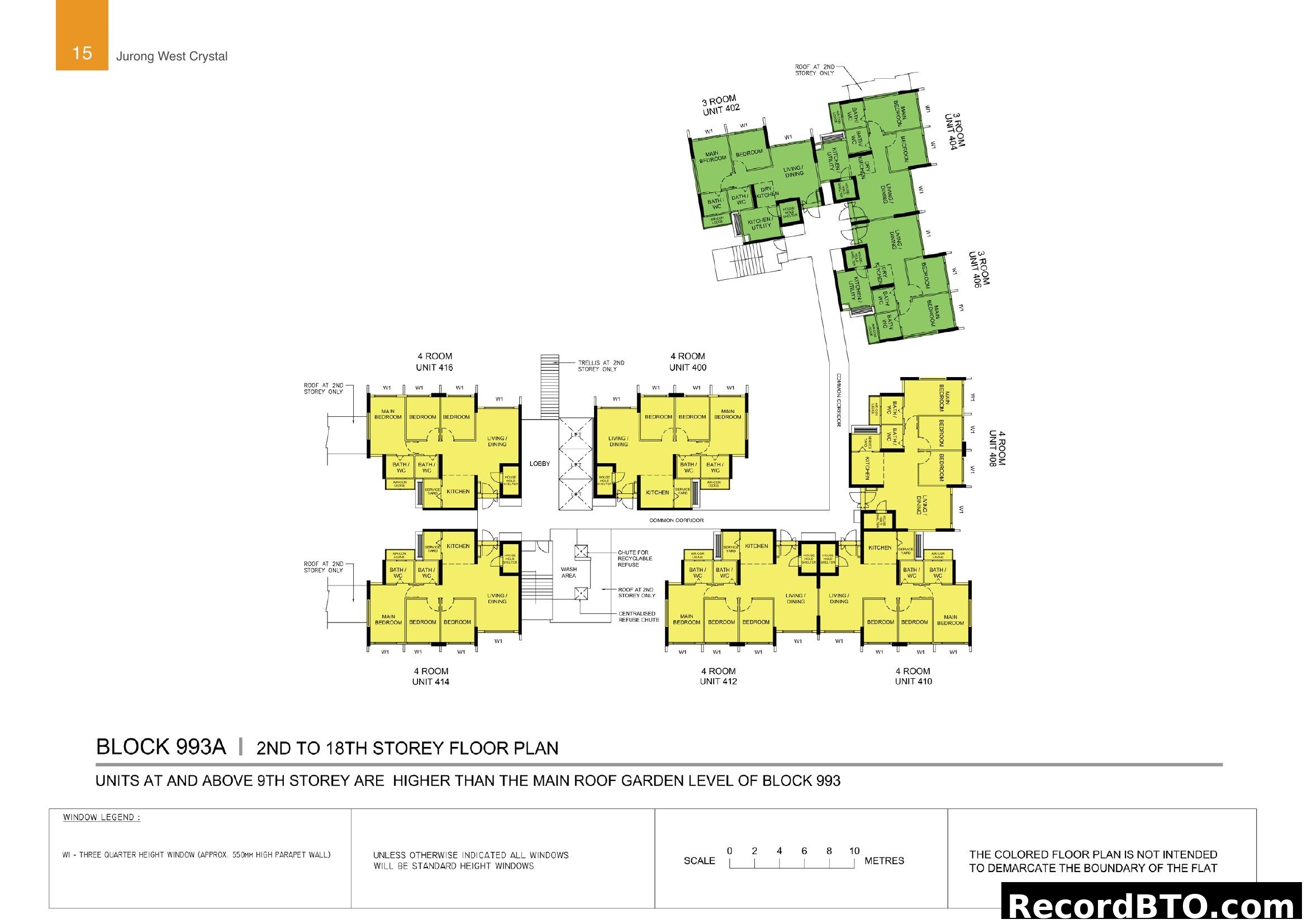 Block 993A Floor Plan - Jurong West Crystal (2nd-18th Storey)