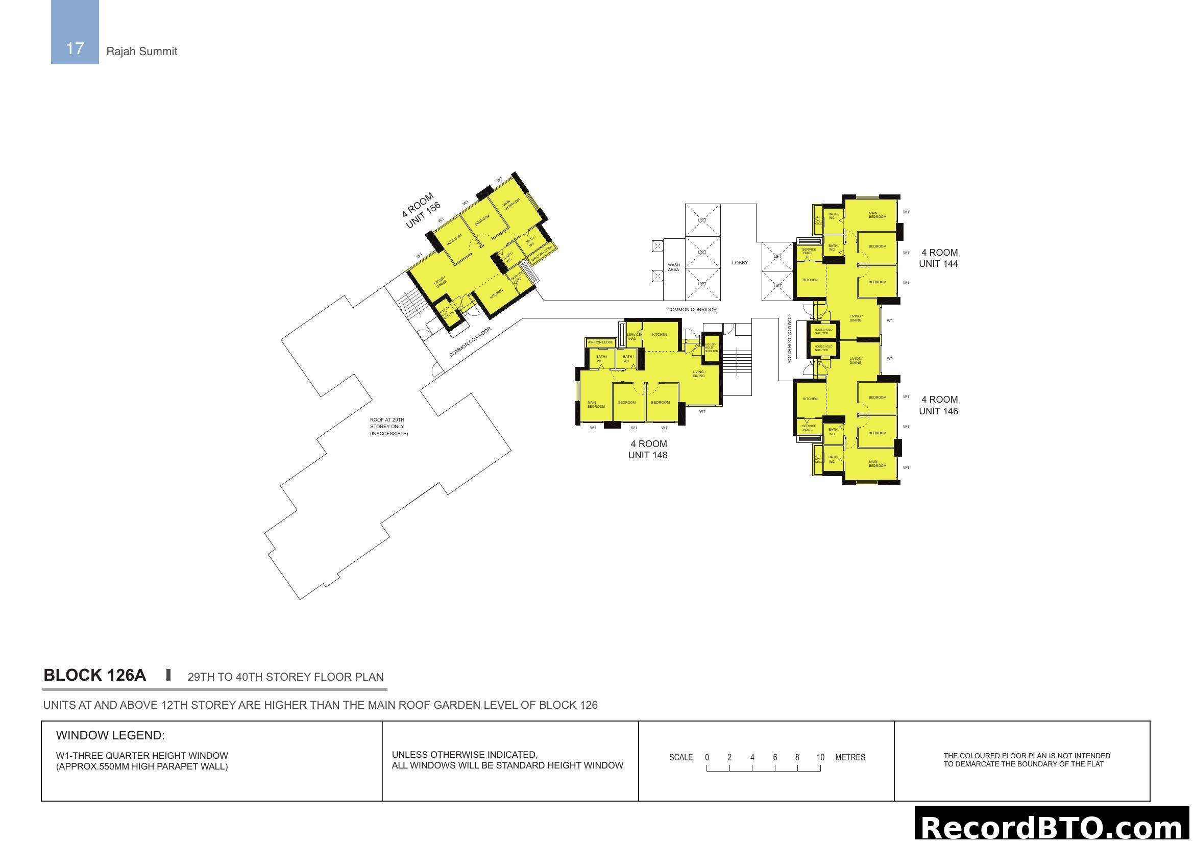 Rajah Summit Block 126A (29th-40th Storey) Floor Plan