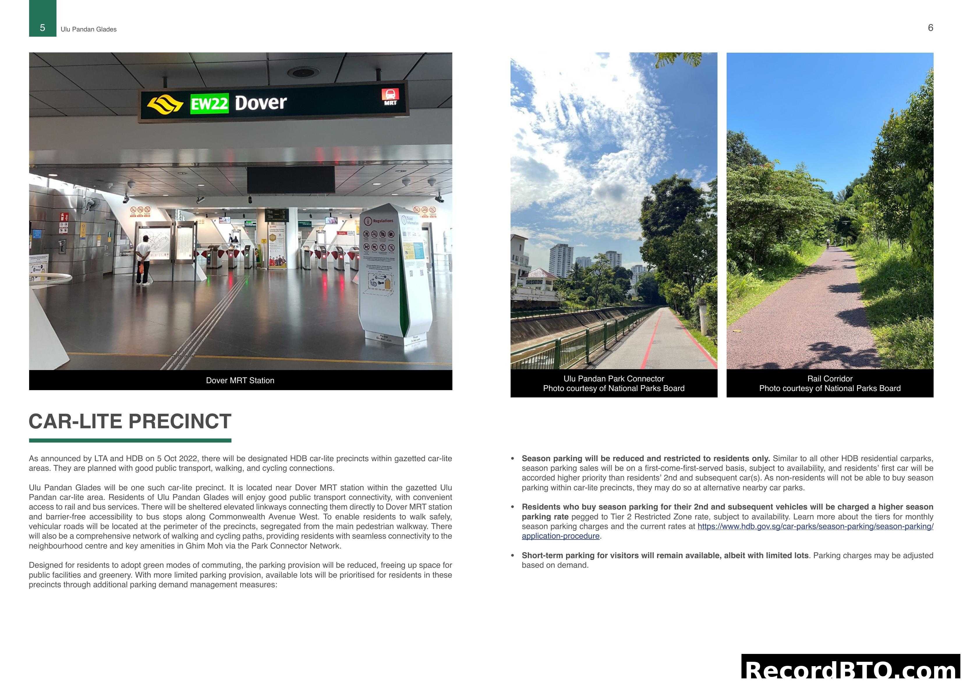 Ulu Pandan Glades Car-Lite Precinct Features