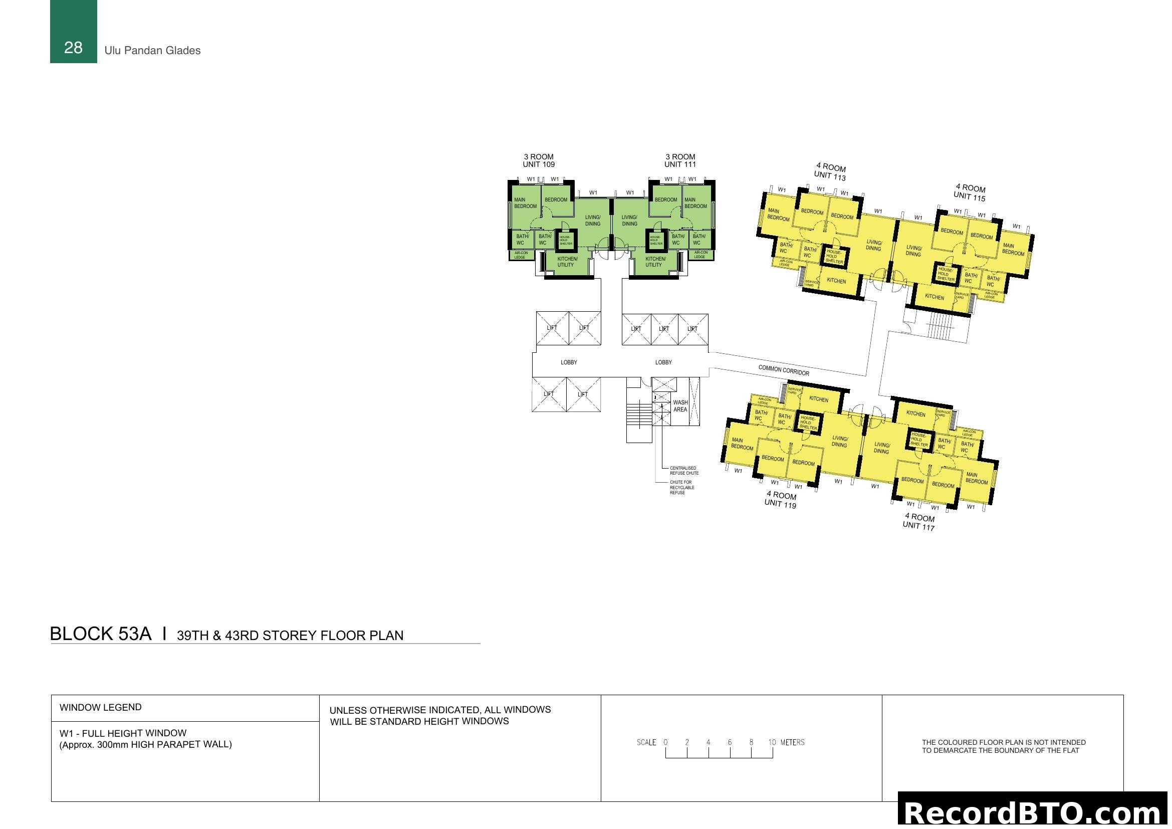 Block 53A Floor Plan (39th & 43rd Storey)