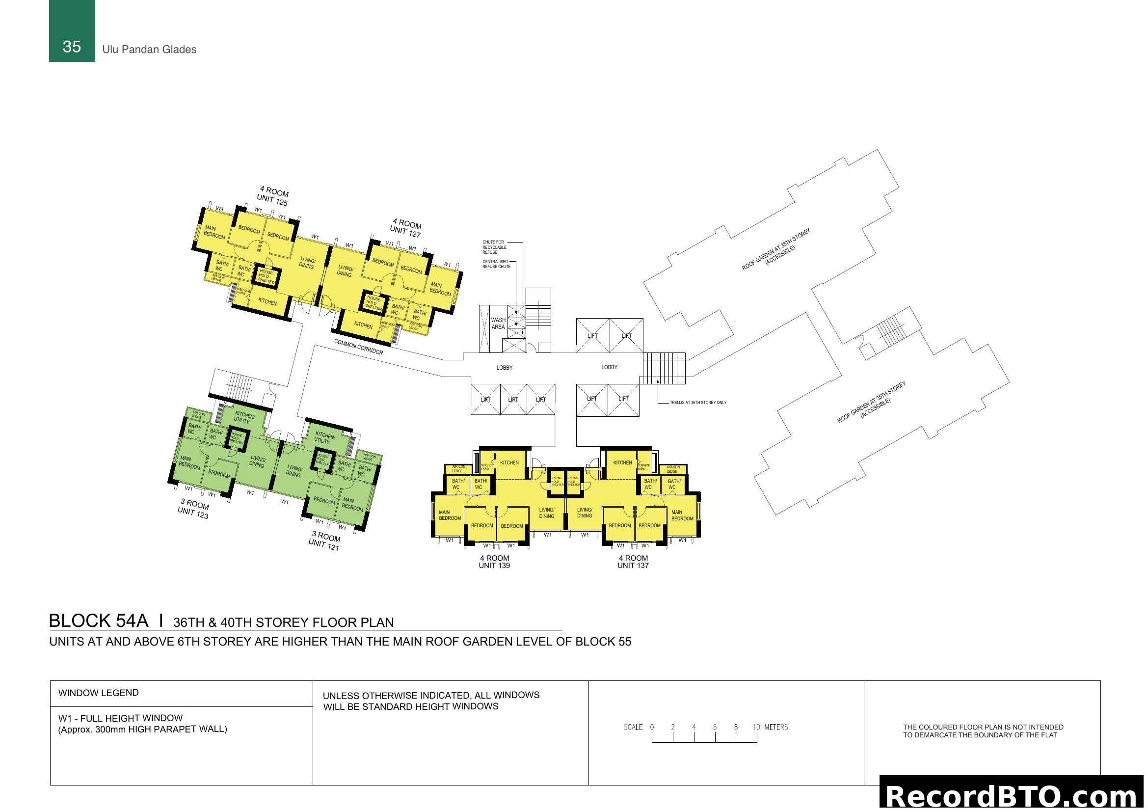 Block 54A: 36th & 40th Storey Floor Plan