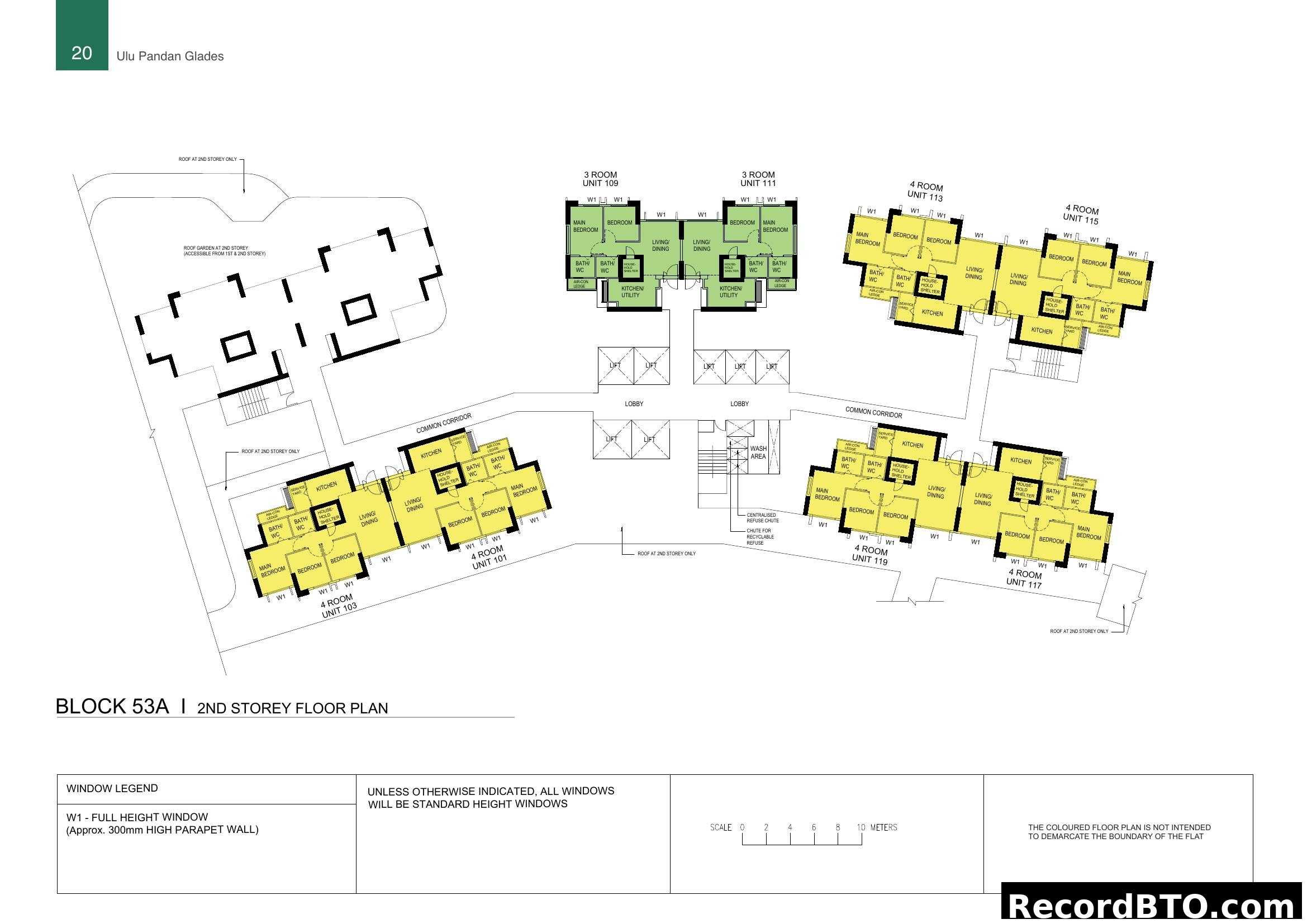 Ulu Pandan Glades Block 53A 2nd Storey Floor Plan
