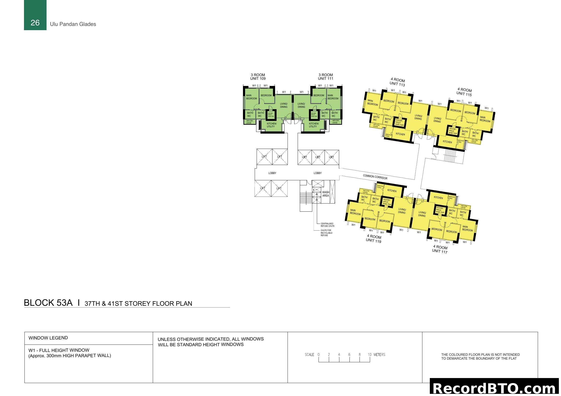 Block 53A Floor Plan (37th & 41st Storey)