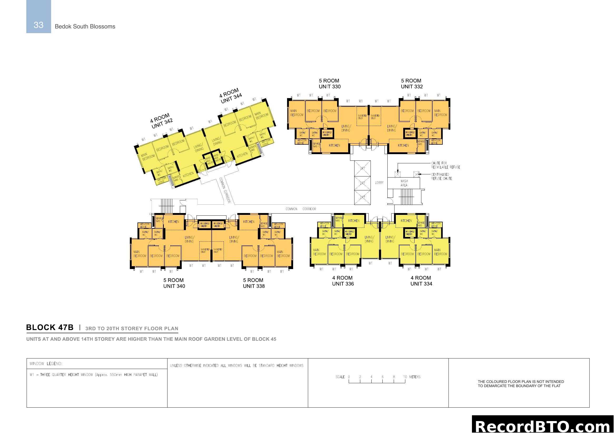 Bedok South Blossoms Block 47B Floor Plan (3rd-20th Storey)