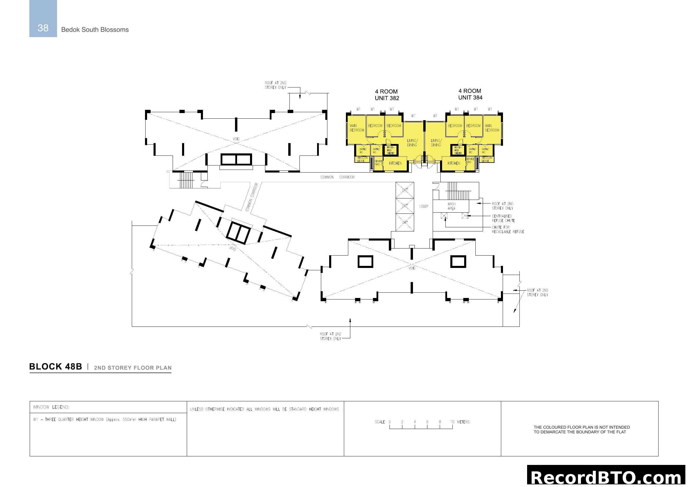 Bedok South Blossoms Block 48B 2nd Storey Floor Plan