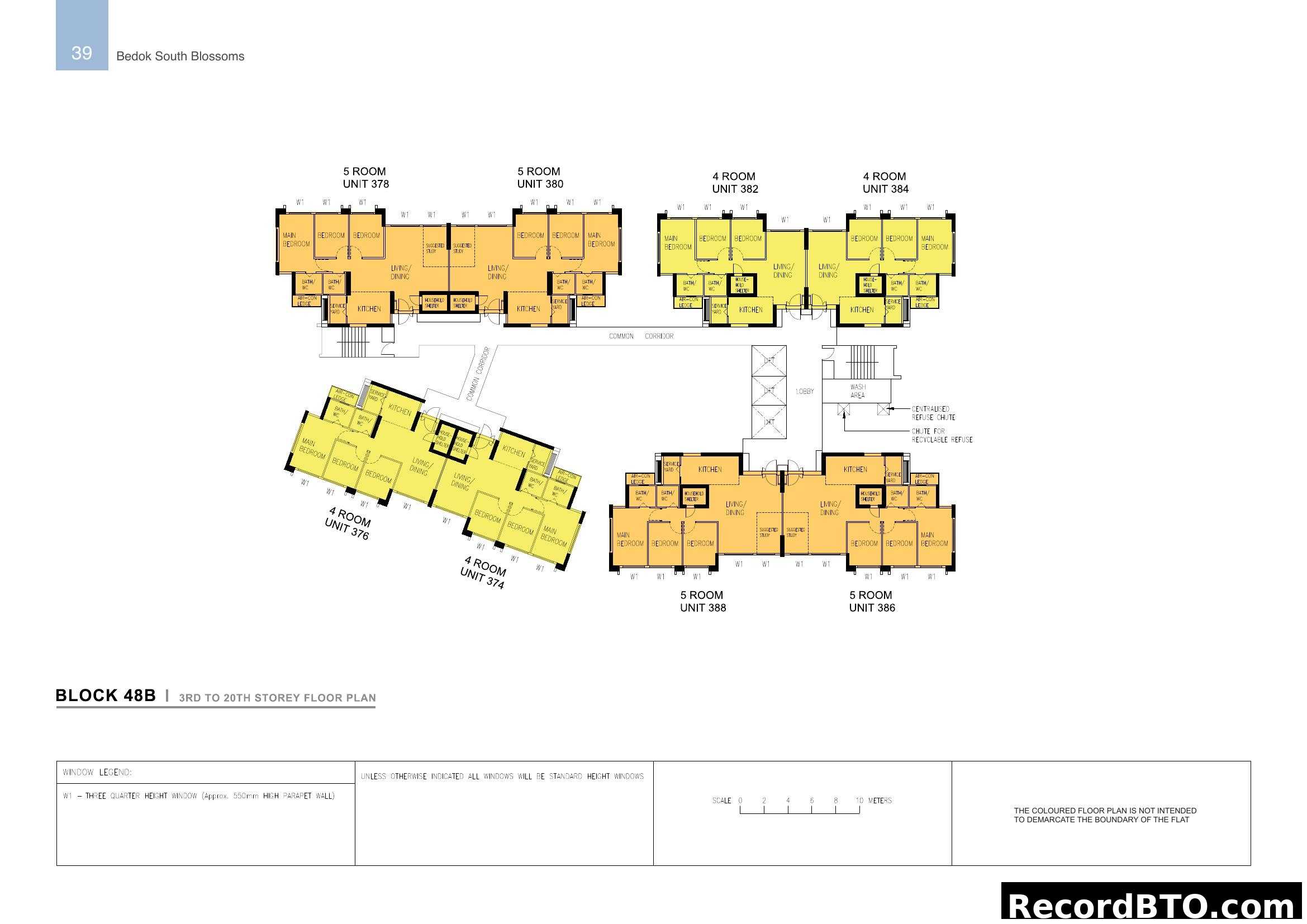 Bedok South Blossoms Block 48B Floor Plan (3rd-20th Storey)
