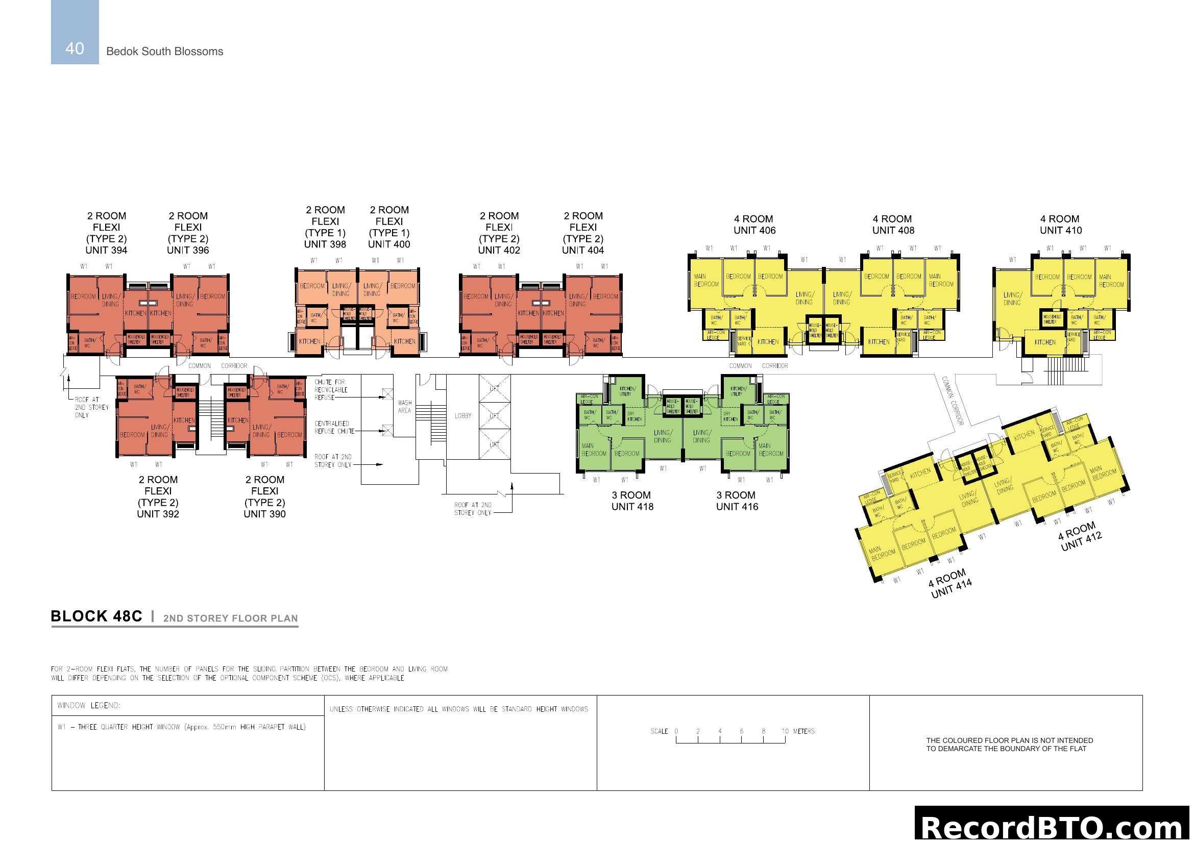 Bedok South Blossoms Block 48C 2nd Storey Floor Plan