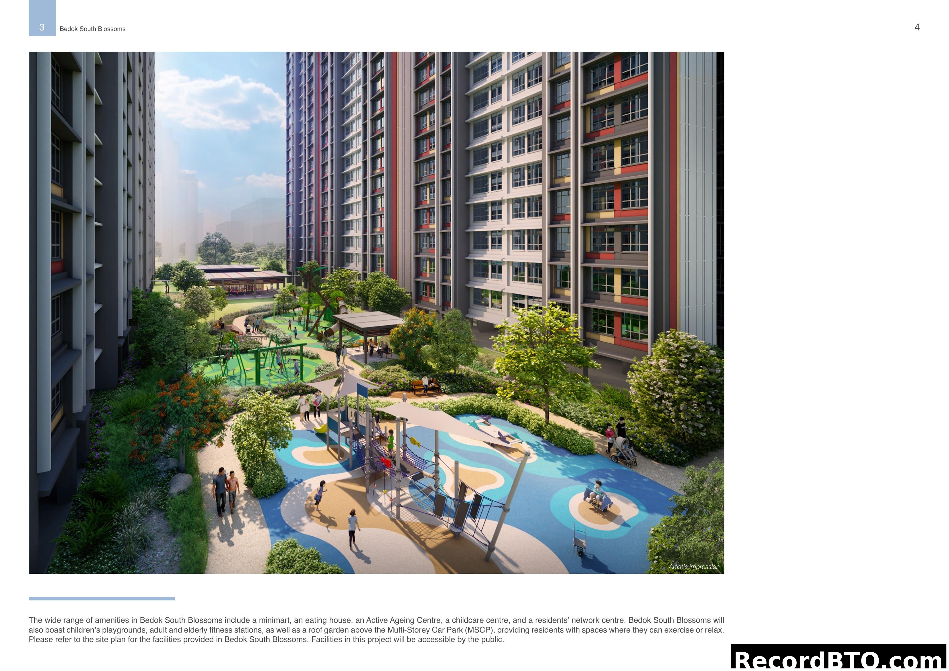Bedok South Blossoms: Amenities Artist's Impression
