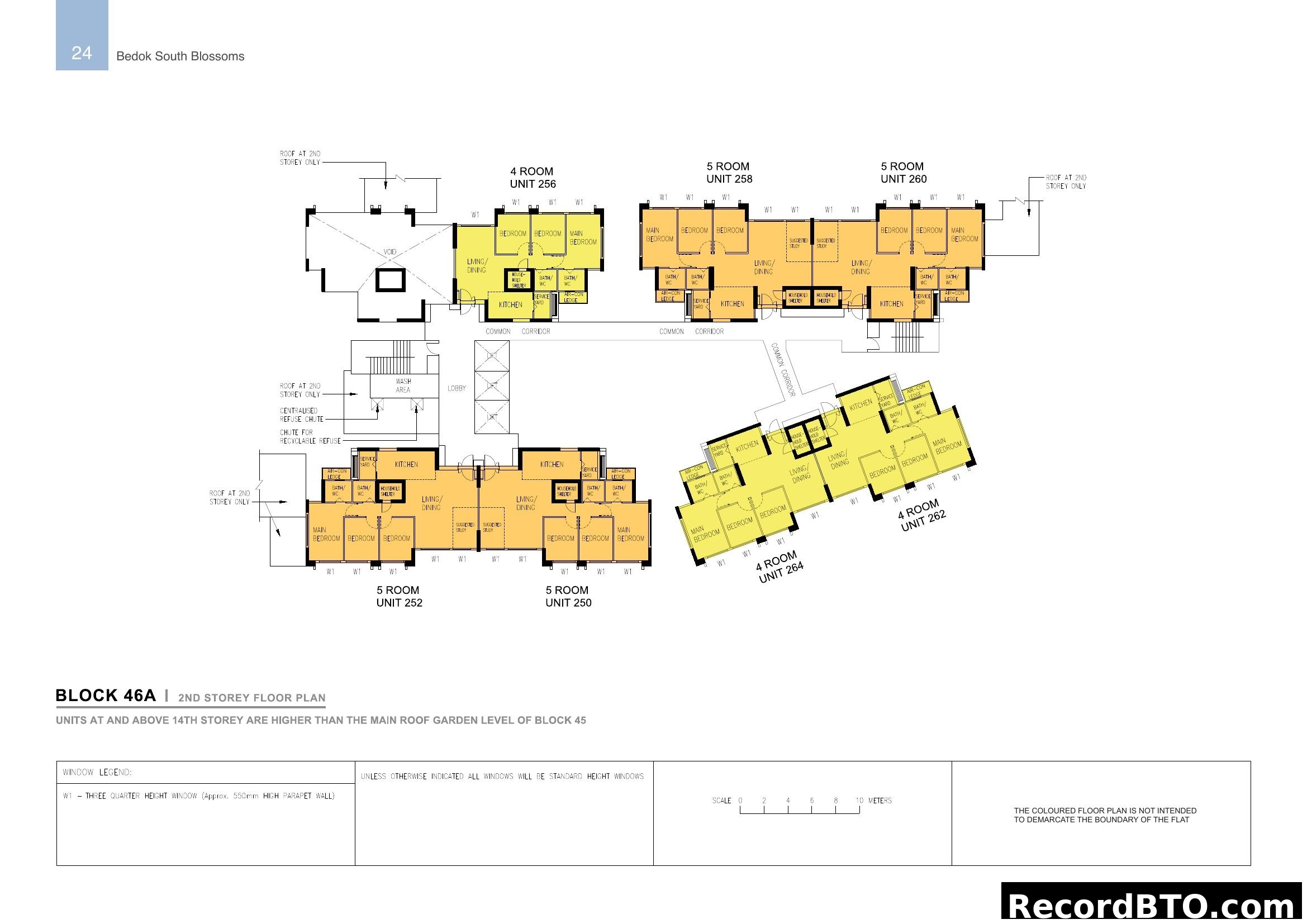 Bedok South Blossoms Block 46A 2nd Storey Floor Plan