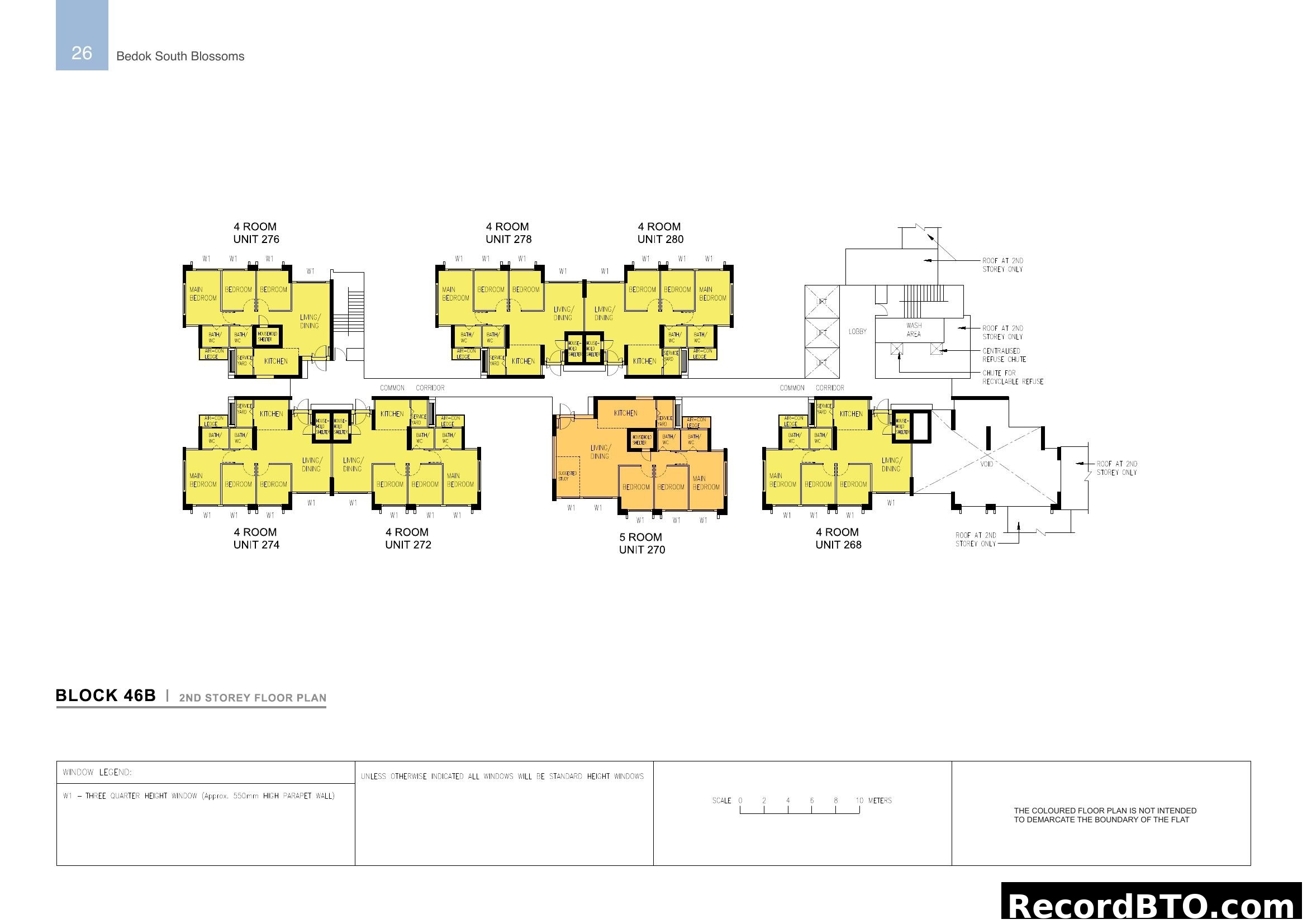 Bedok South Blossoms Block 46B 2nd Storey Floor Plan