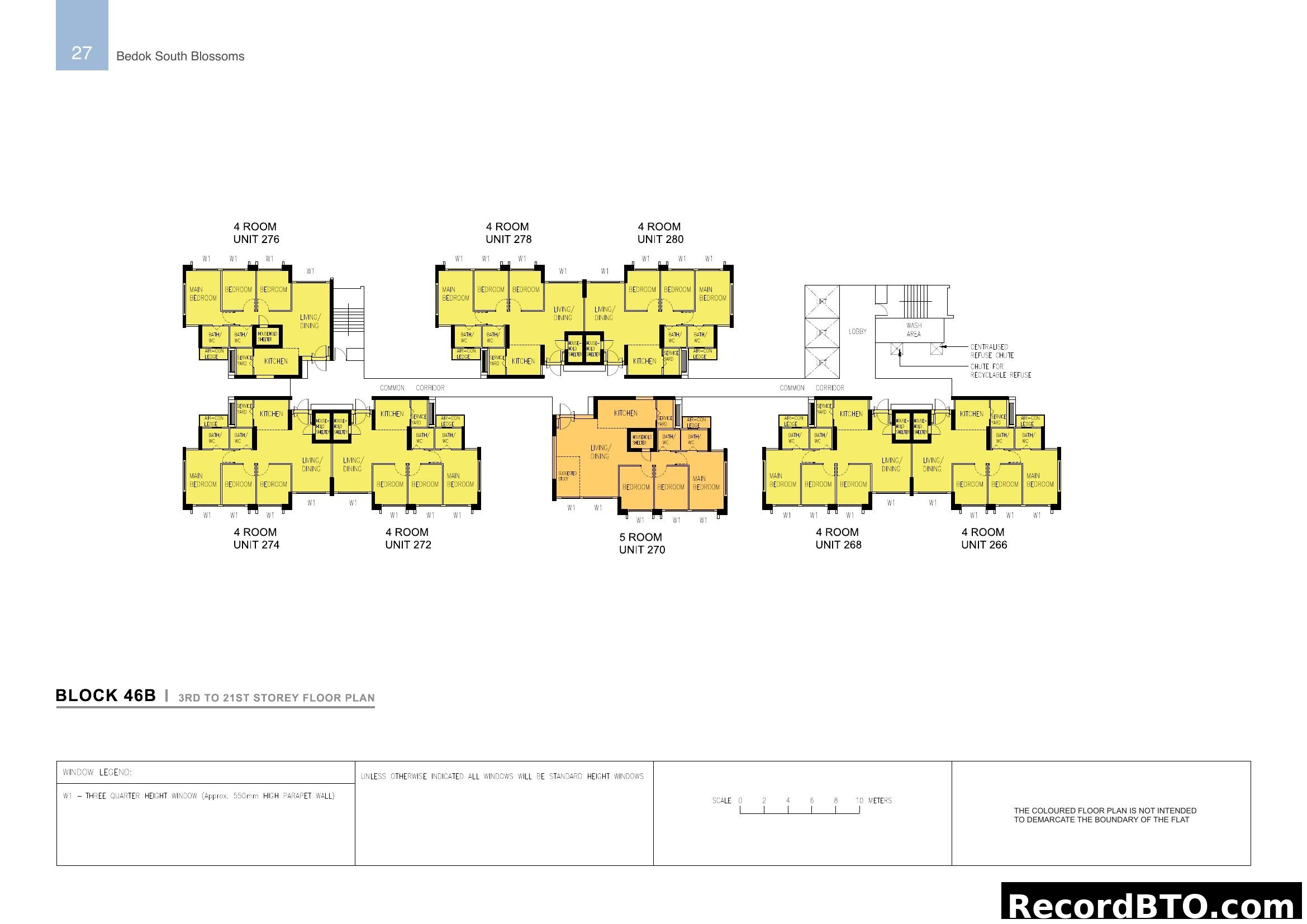 Bedok South Blossoms Block 46B (3rd-21st Storey) Floor Plan