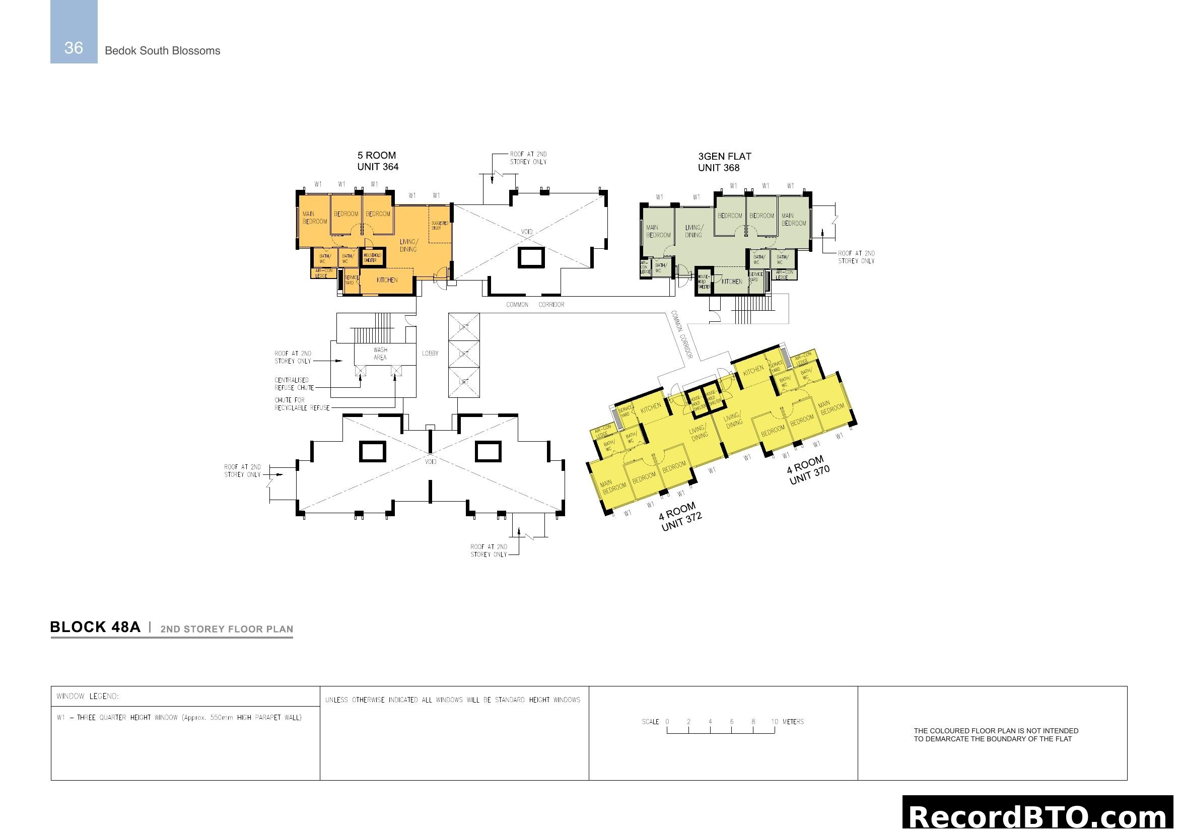 Bedok South Blossoms Block 48A 2nd Storey Floor Plan