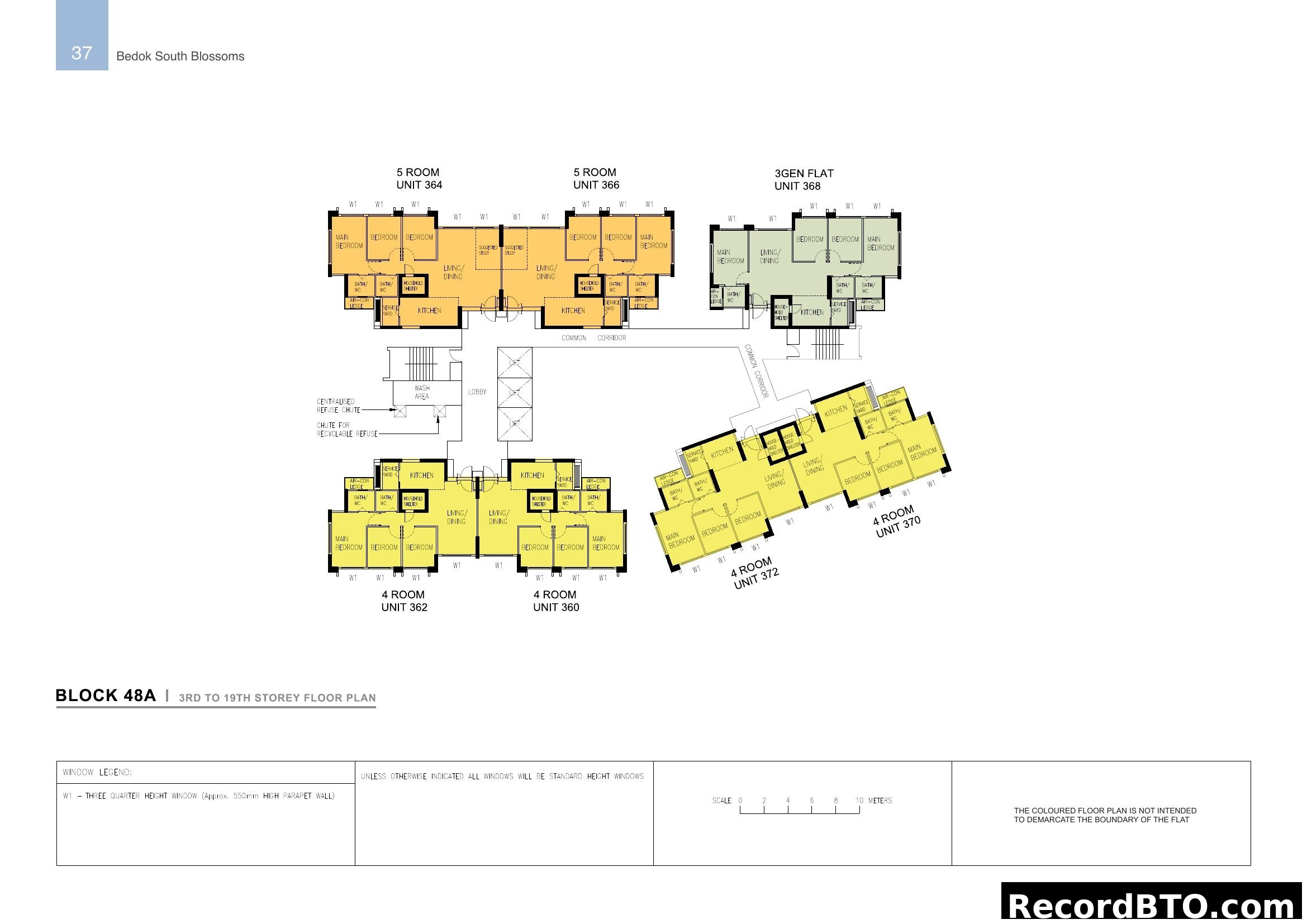 Bedok South Blossoms Block 48A Floor Plan (3rd-19th Storey)